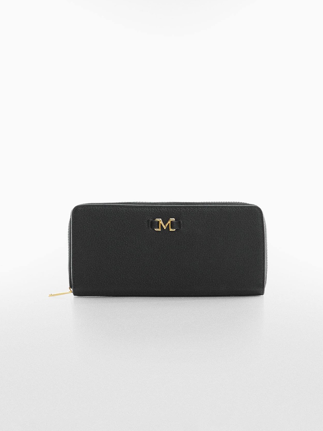 

MANGO Women Zip Around Wallet, Black