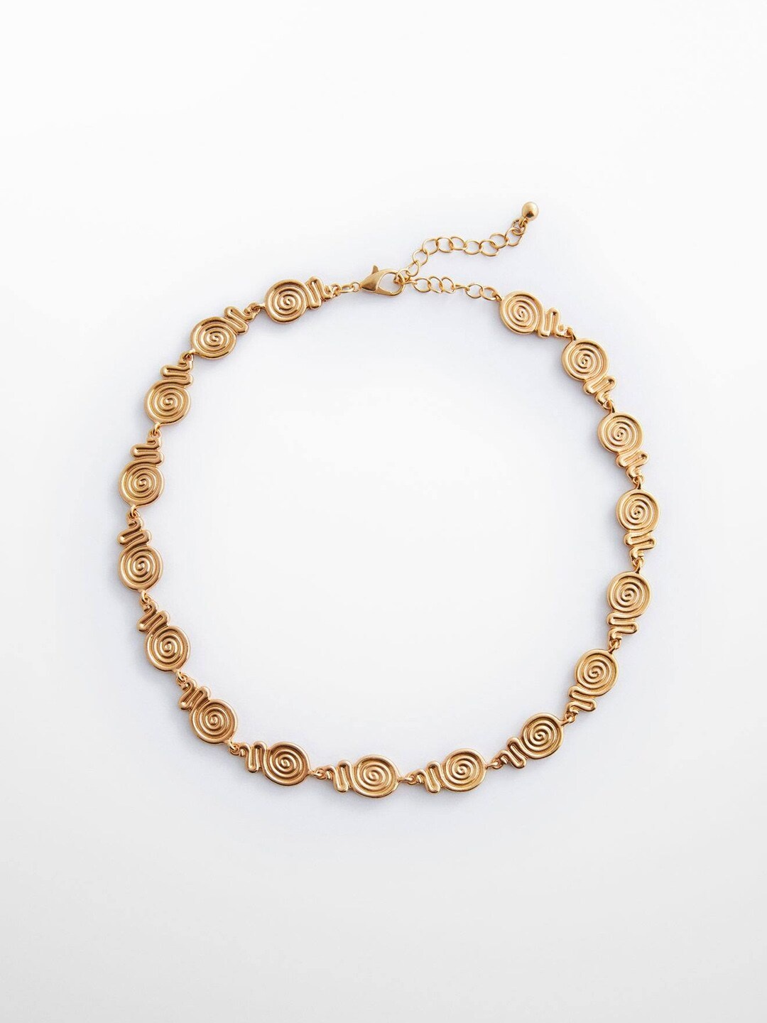

MANGO Women Spiral Design Sustainable Necklace, Gold
