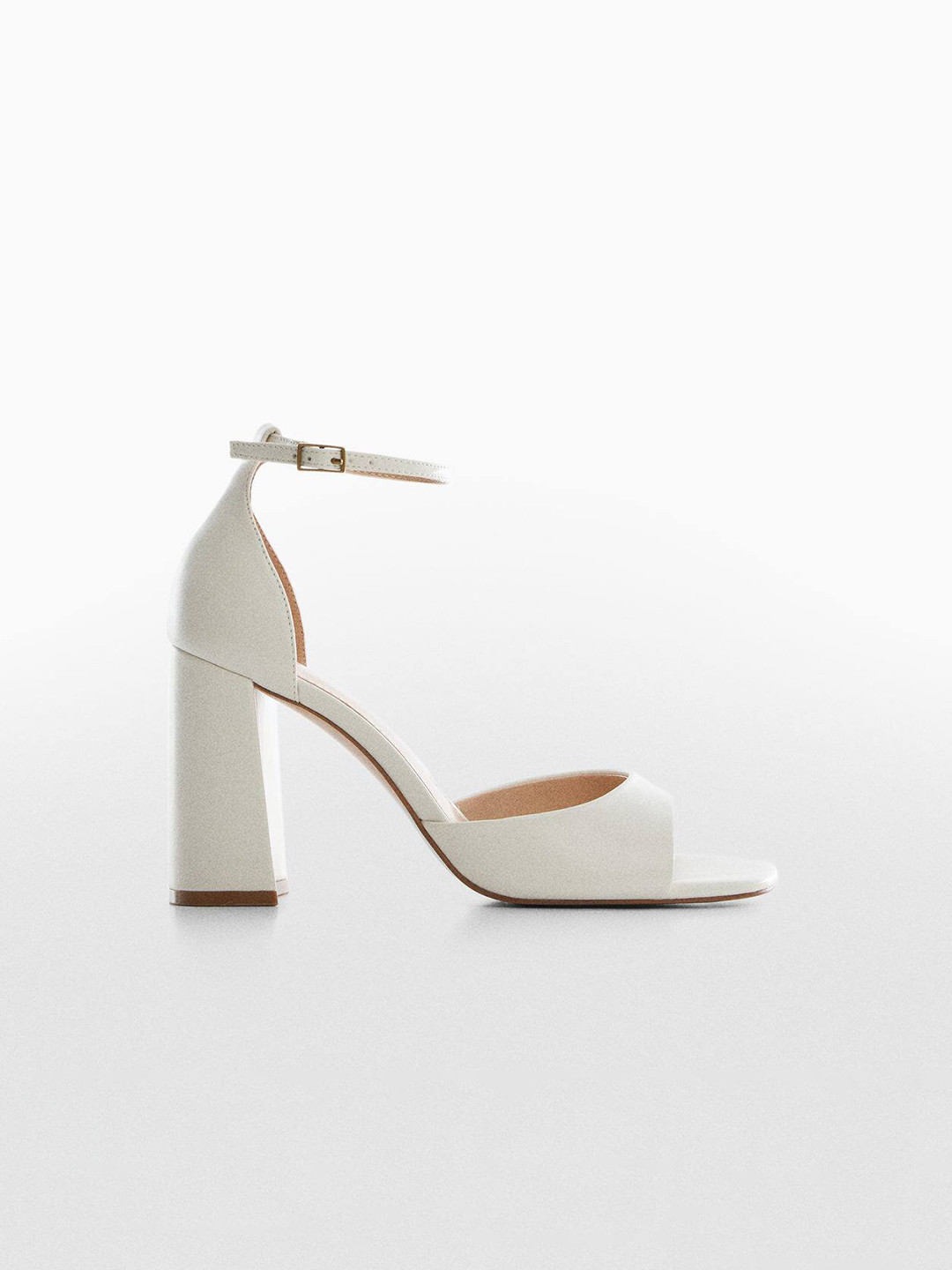 

MANGO Women Mid-Top Block Heels, White