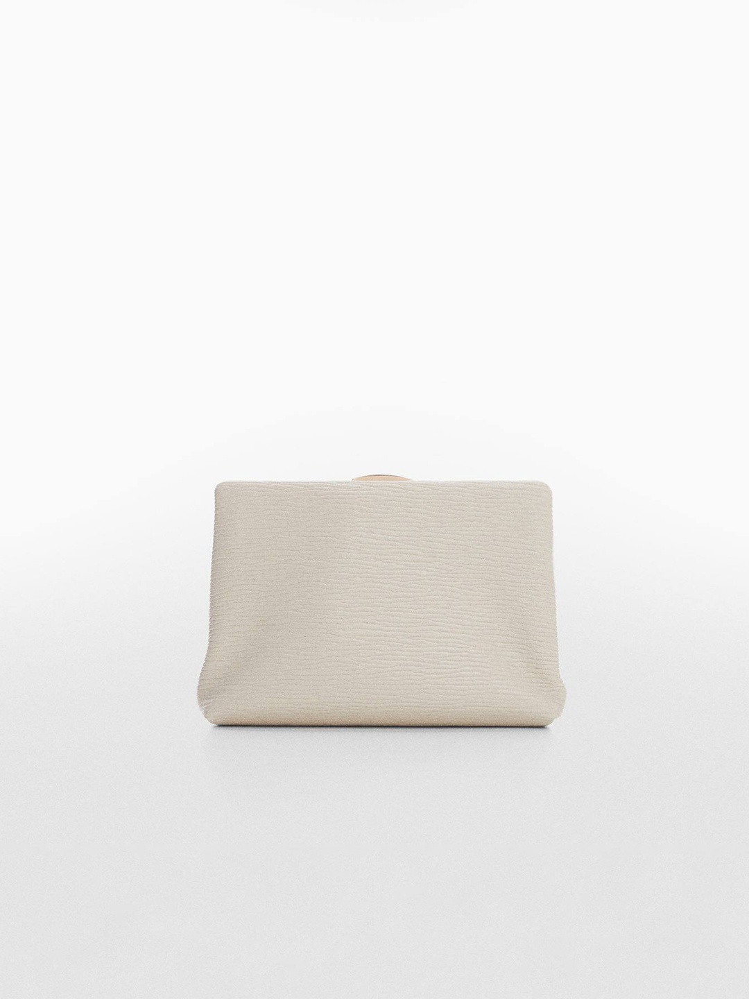 

MANGO Women Textured Purse, Off white