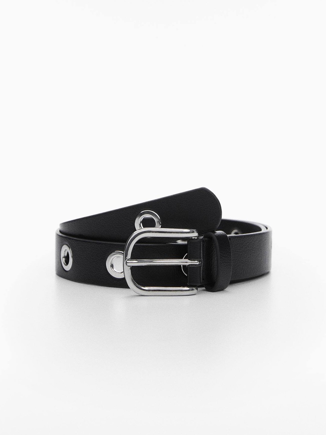 

MANGO Women Rivet Belt, Black