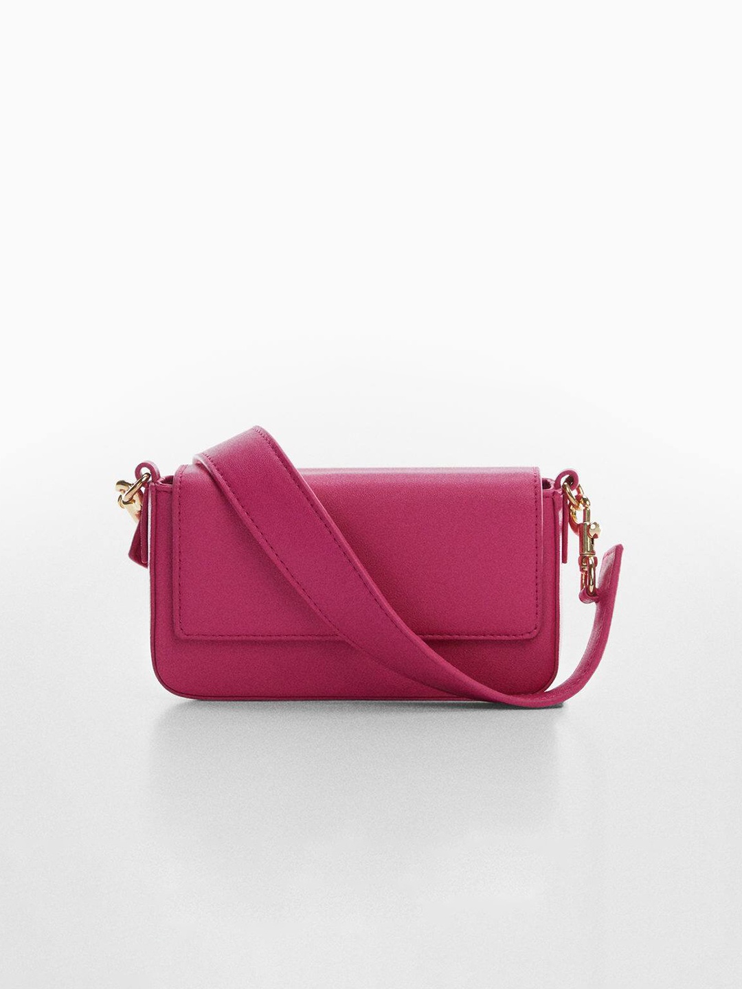 

MANGO Women Structured Sling Bag, Fuchsia