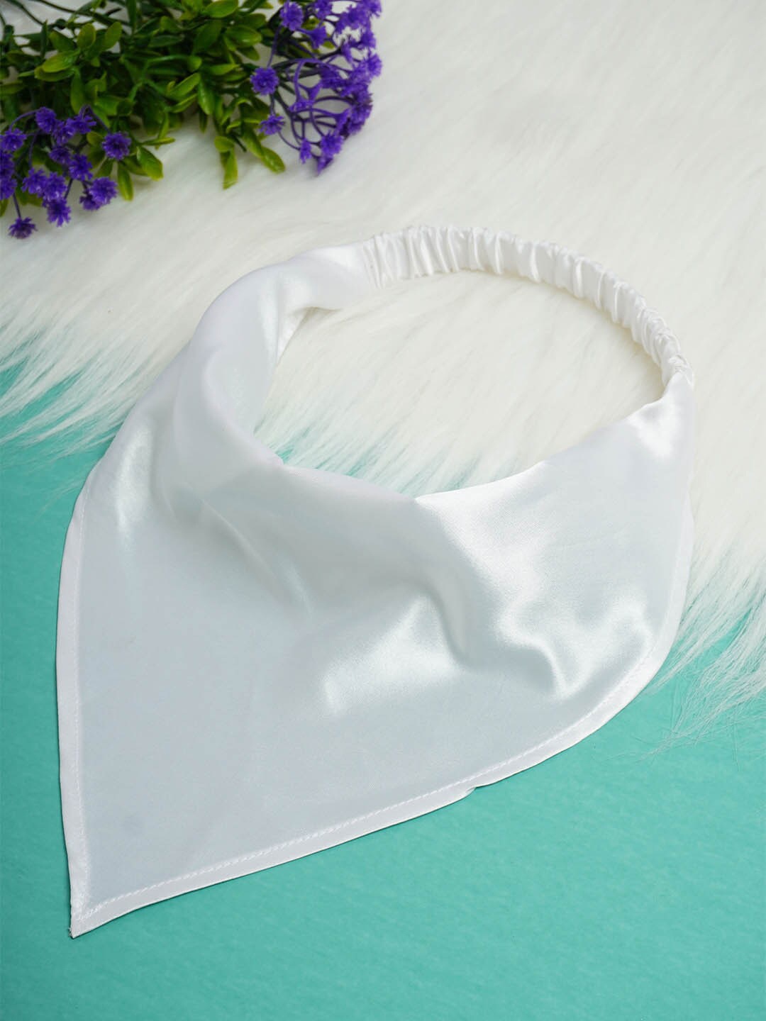 

Ferosh Women Bandana Hairband, White