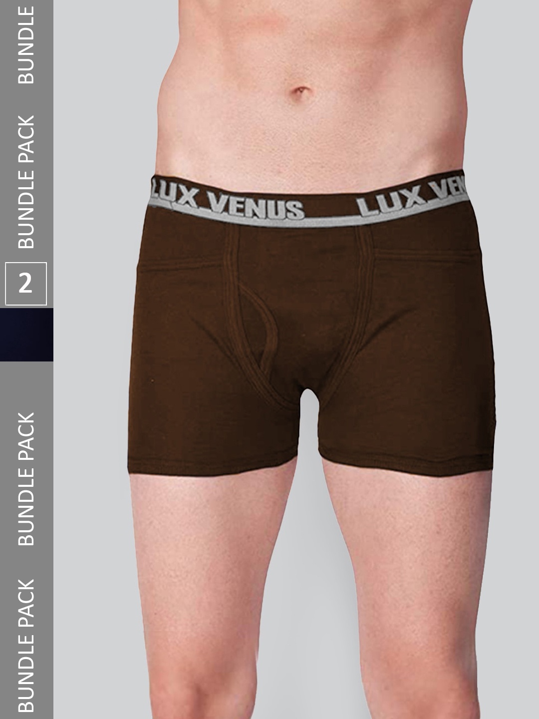 

LUX VENUS Men Pack Of 2 Assorted Pure Cotton Trunks VENUS_PKT_DRW_AST_105_2PC