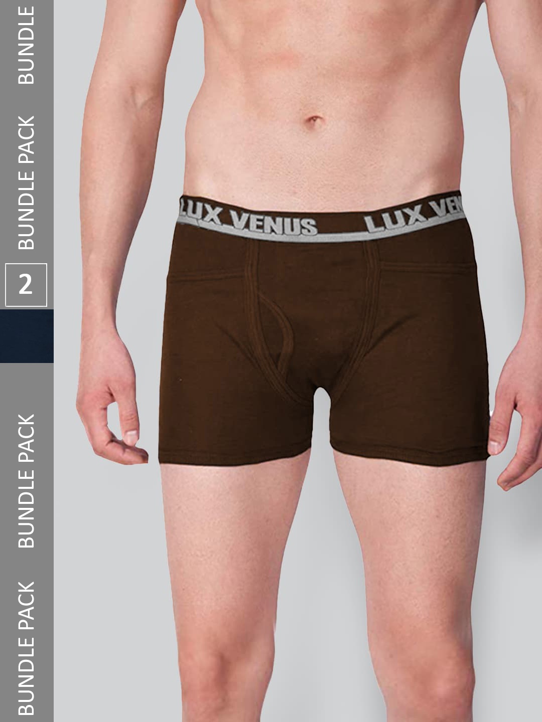 

LUX VENUS Men Pack Of 2 Assorted Pure Cotton Trunks VENUS_PKT_DRW_AST_100_2PC