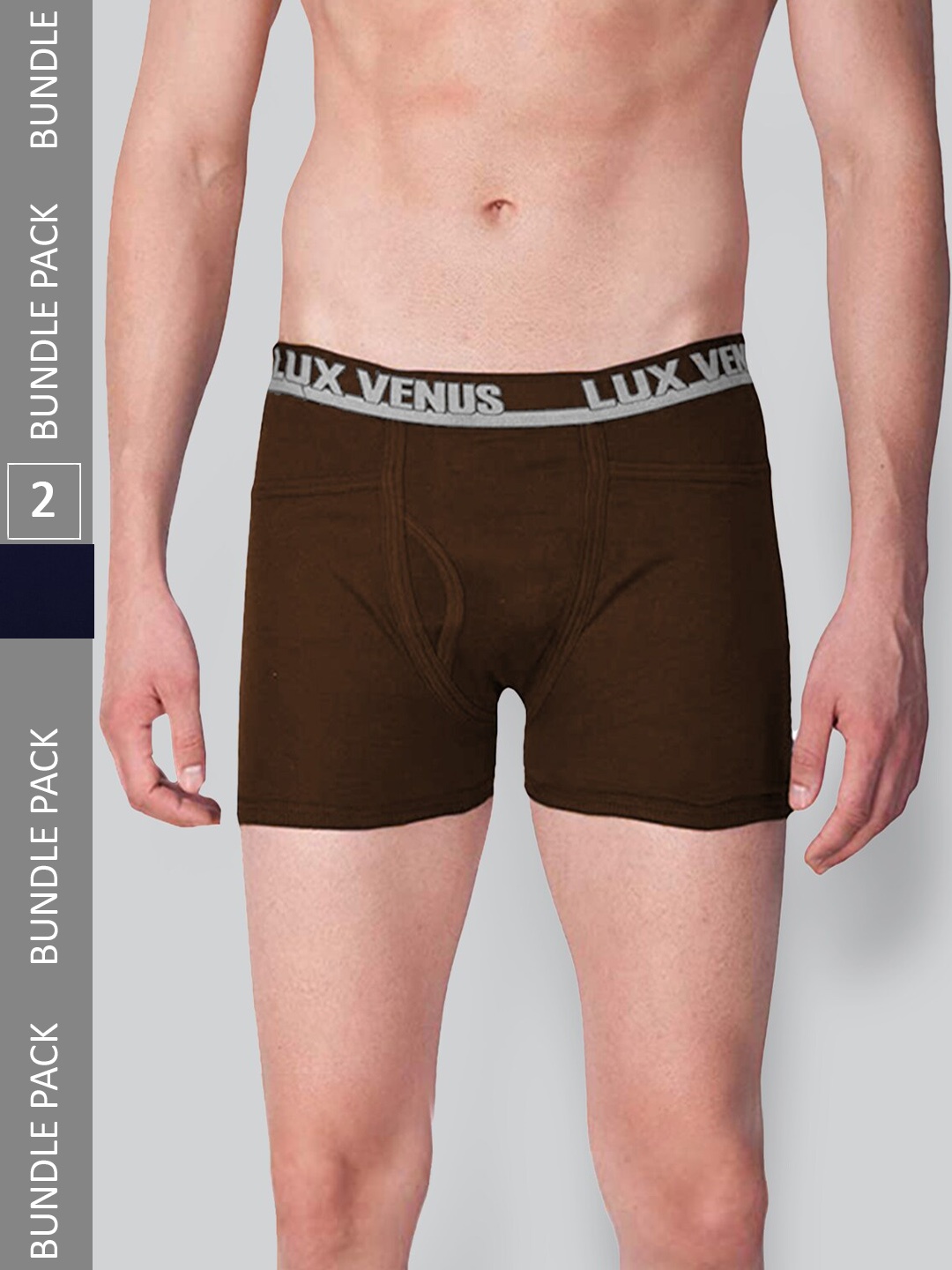 

LUX VENUS Men Pack Of 2 Assorted Pure Cotton Trunks VENUS_PKT_DRW_AST_90_2PC