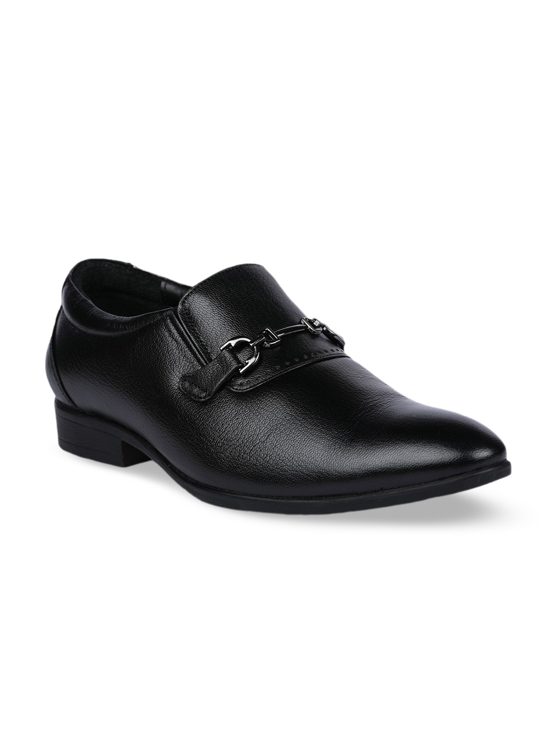 

GARDIN Men Leather Loafers Formal Shoes, Black