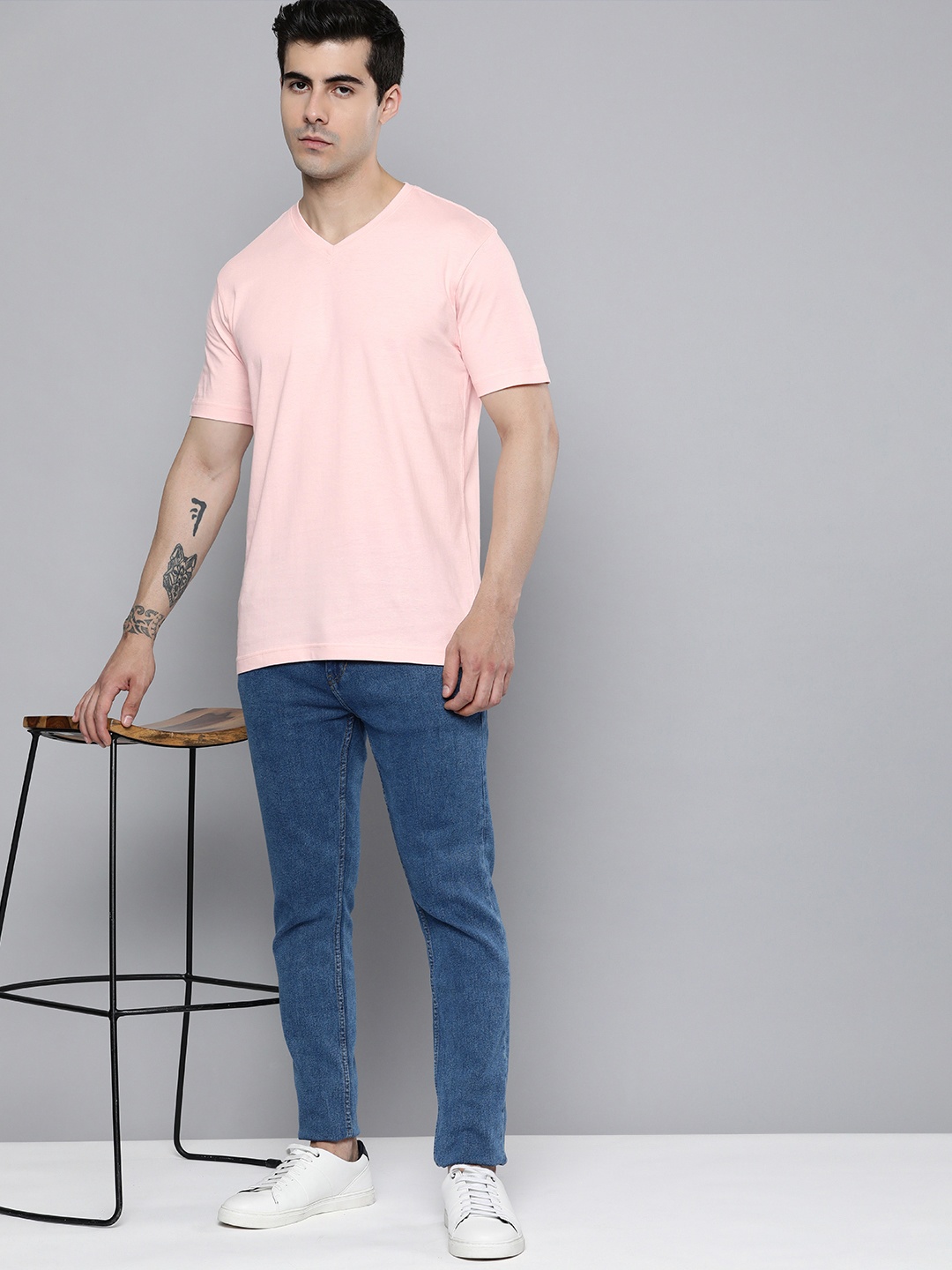 

ether V-Neck T-shirt, Pink