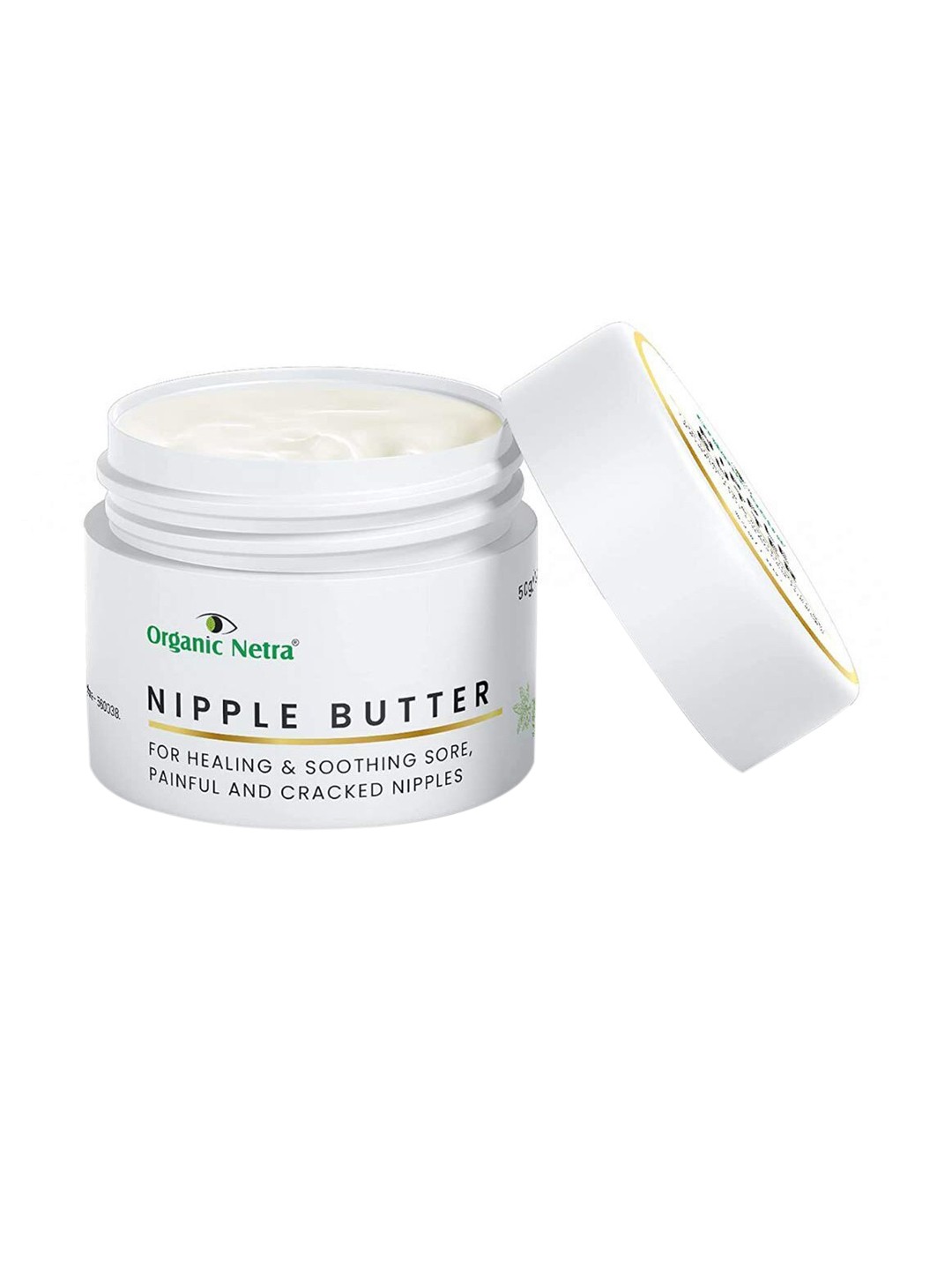 

Organic Netra Lanolin-Free Nipple Butter Breast Cream For Sore & Cracked Nipples - 50g, White