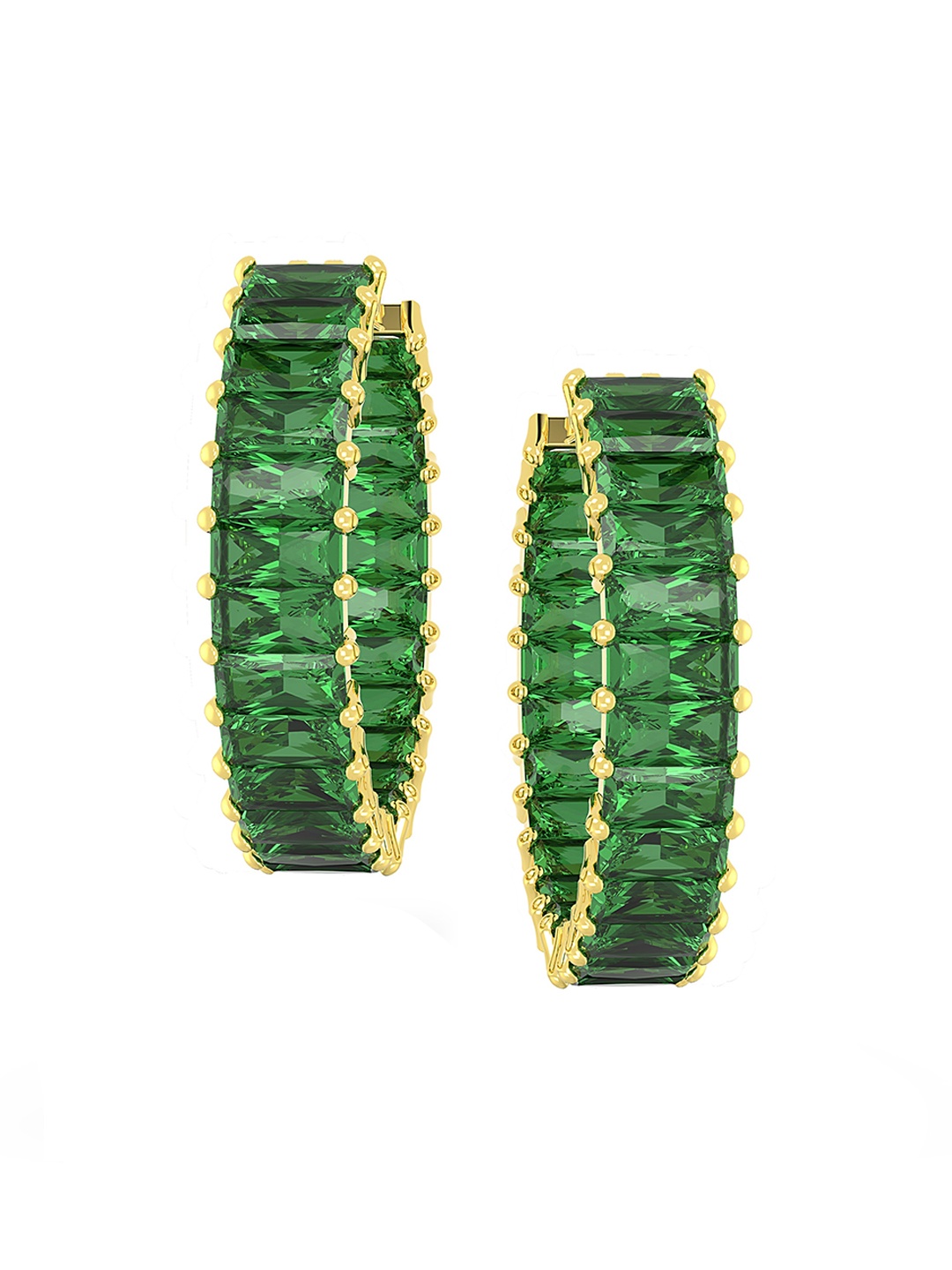 

SWAROVSKI Gold-Plated MATRIX PE HOOP GRE GOS