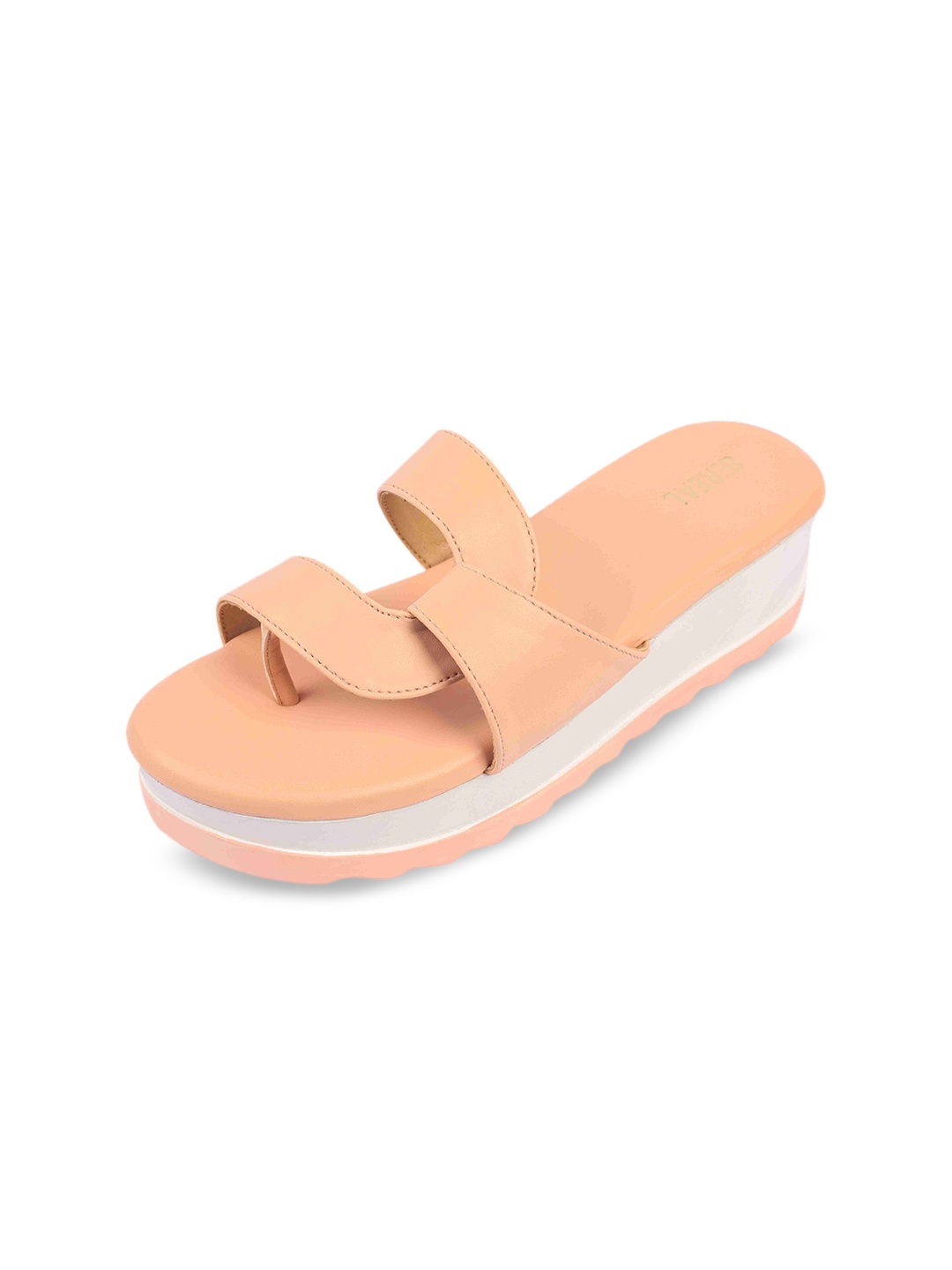 

BEREAL Open Toe Wedge Heels, Pink