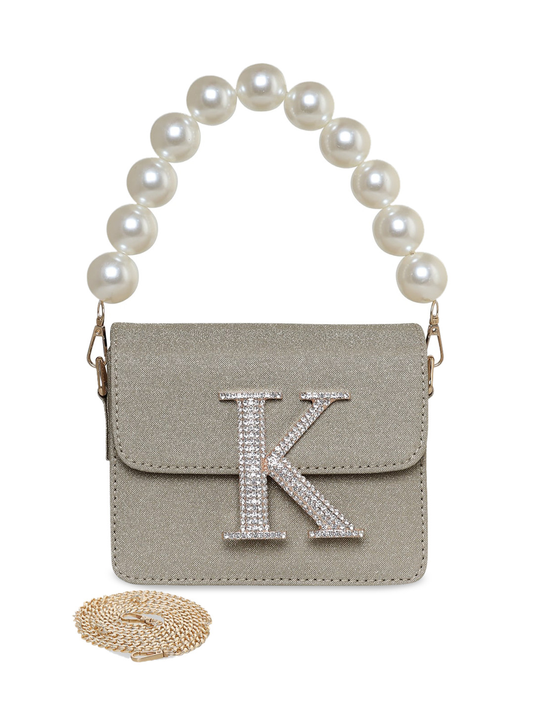 

ESBEDA Glitter Shine PU Structured Handheld Bag, Metallic