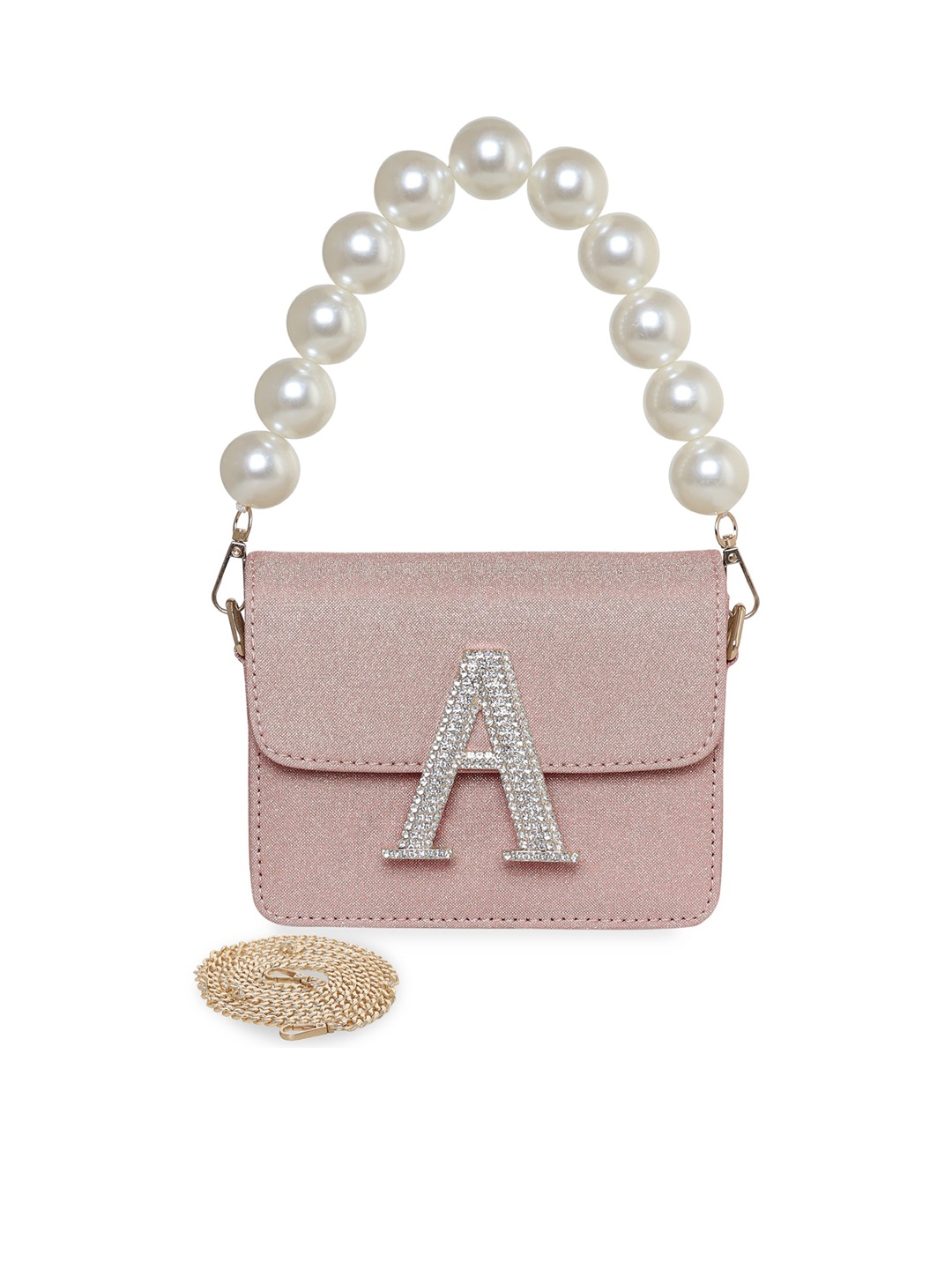 

ESBEDA Embellished PU Structured Sling Bag, Pink