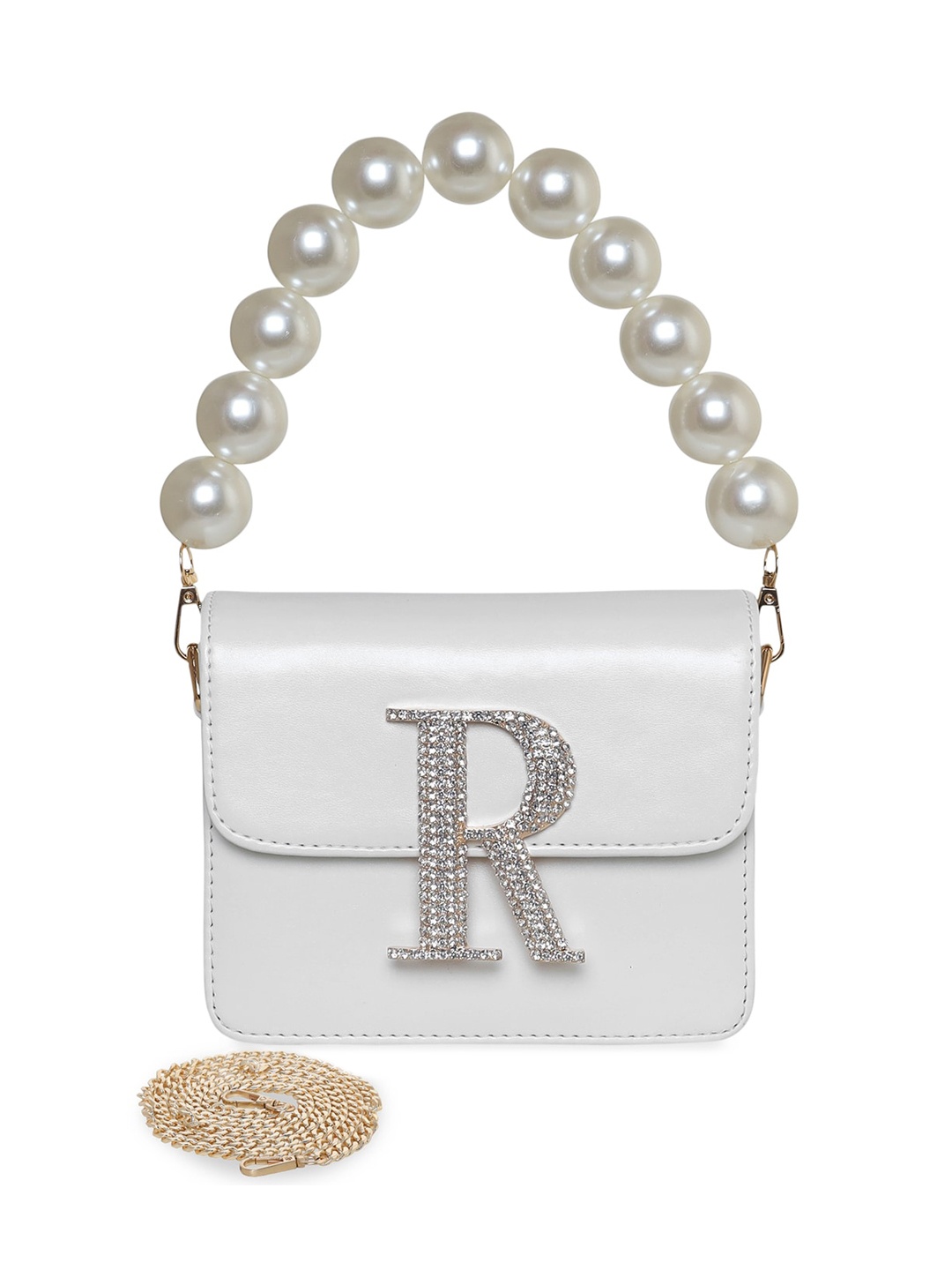 

ESBEDA Pu Embellished Sling Bag, White