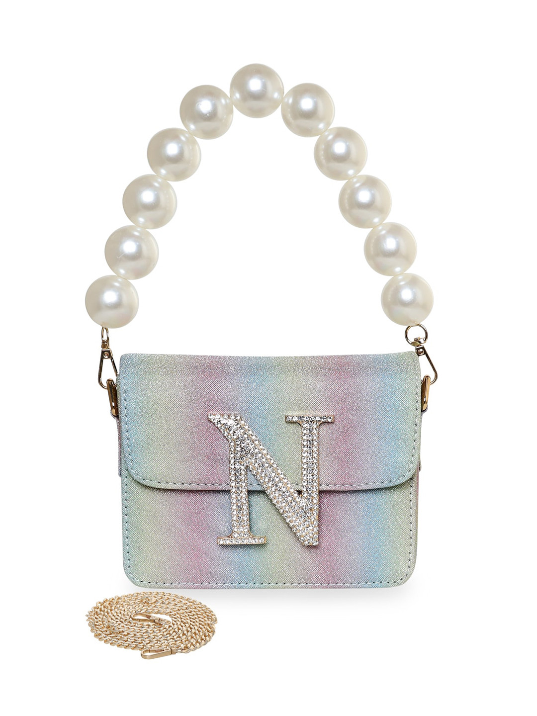 

ESBEDA Colourblocked PU Structured Sling Bag, Blue