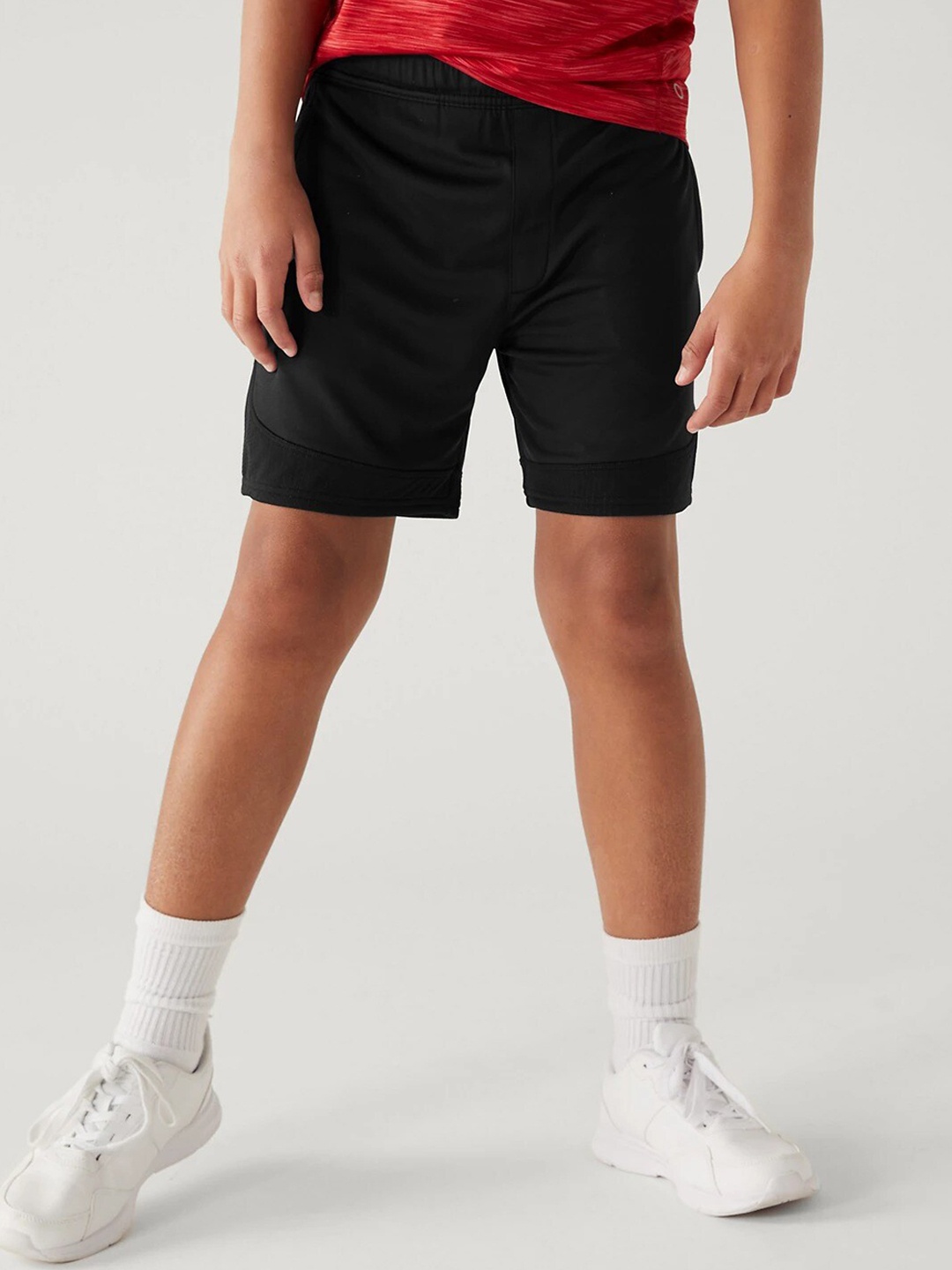 

Marks & Spencer Boys High-Rise Sports Shorts, Black