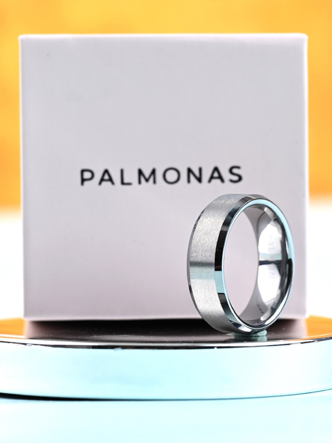 

PALMONAS Silver-Plated Tungsten Finger Ring