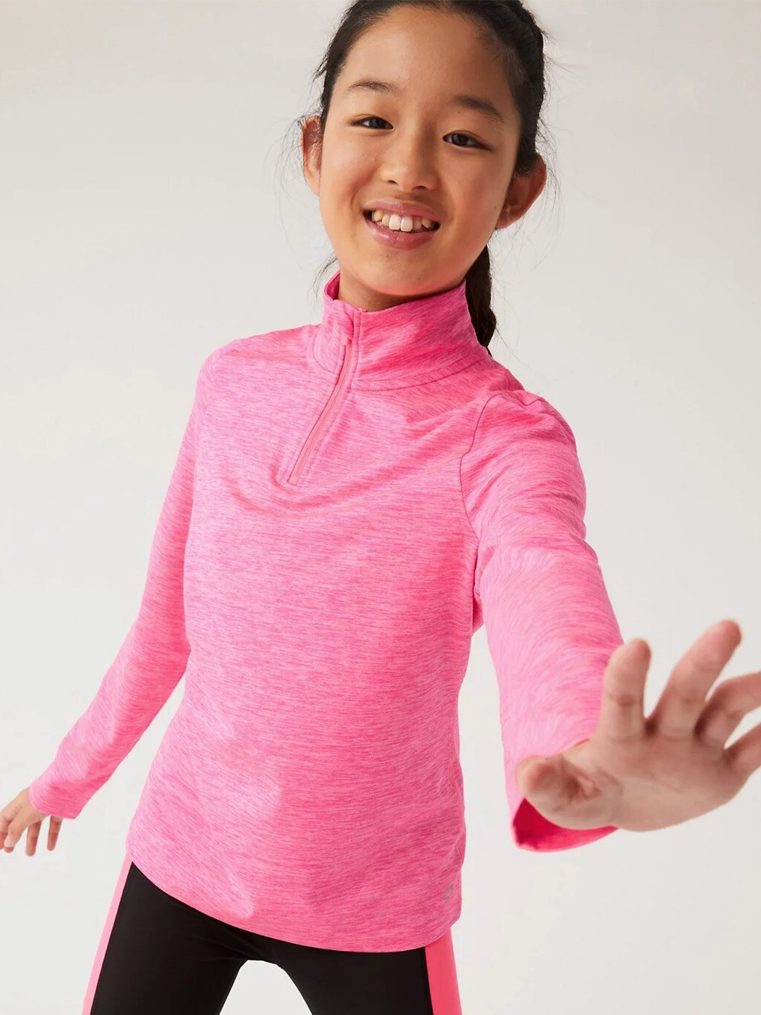 

Marks & Spencer Girls High Neck T-Shirt, Pink