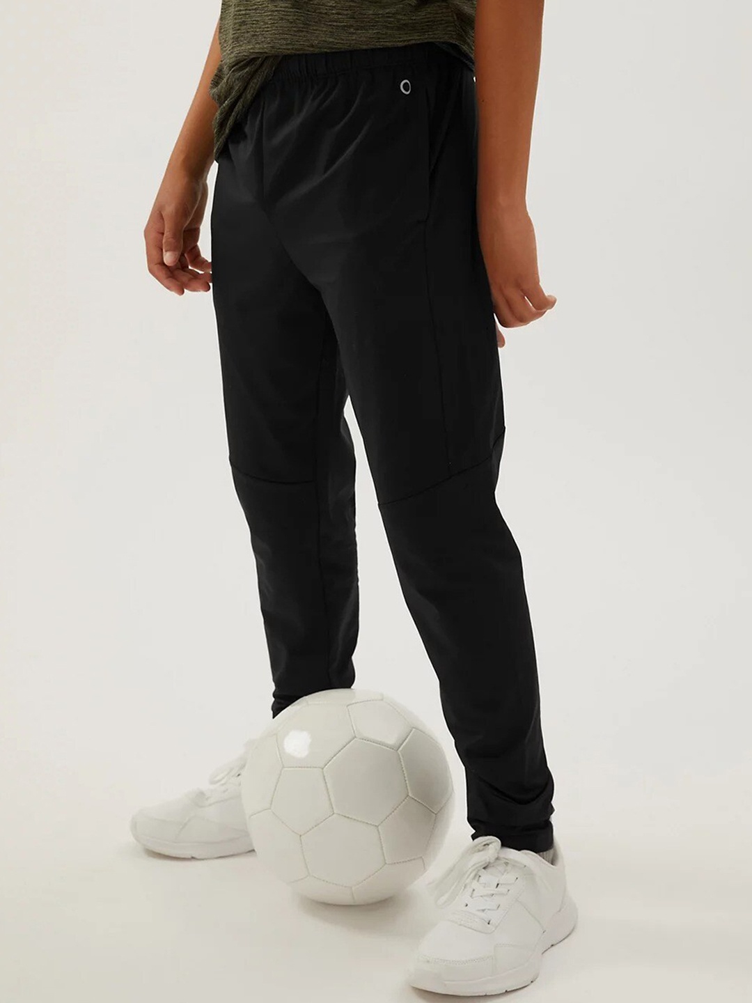 

Marks & Spencer Boys Regular Fit Mid-Rise Track Pants, Black