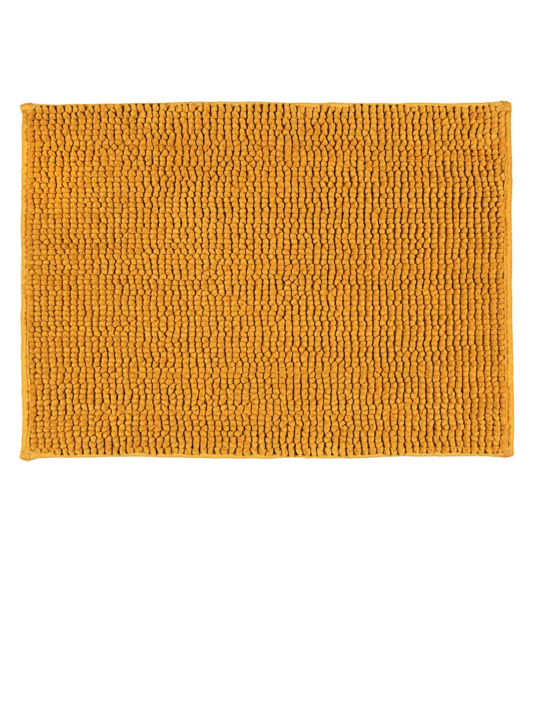 

Saral Home Yellow Textured Bath Rug