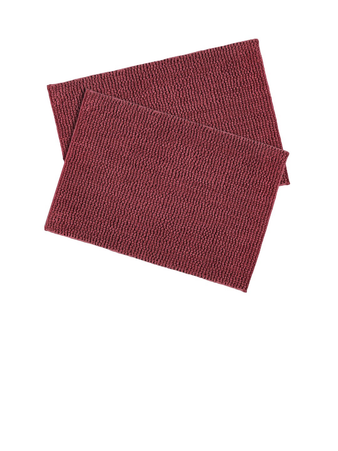 

Saral Home Maroon Set Of 2 Chenille Bath Rugs