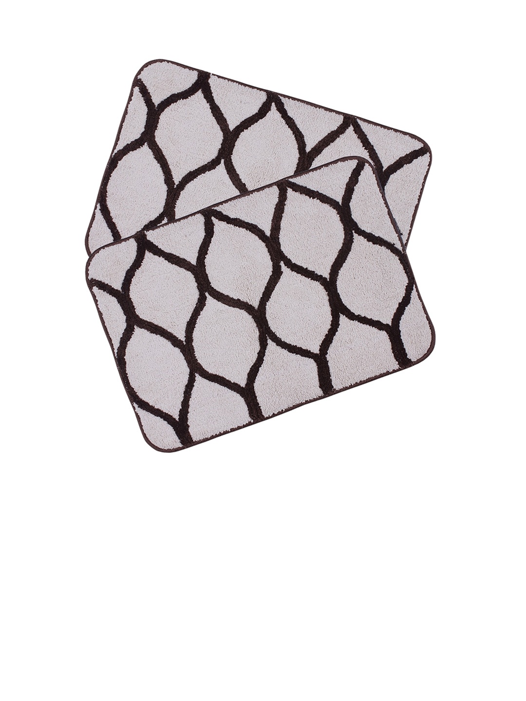 

Saral Home Set Of 2 Brown Textured Bath-Door Mat