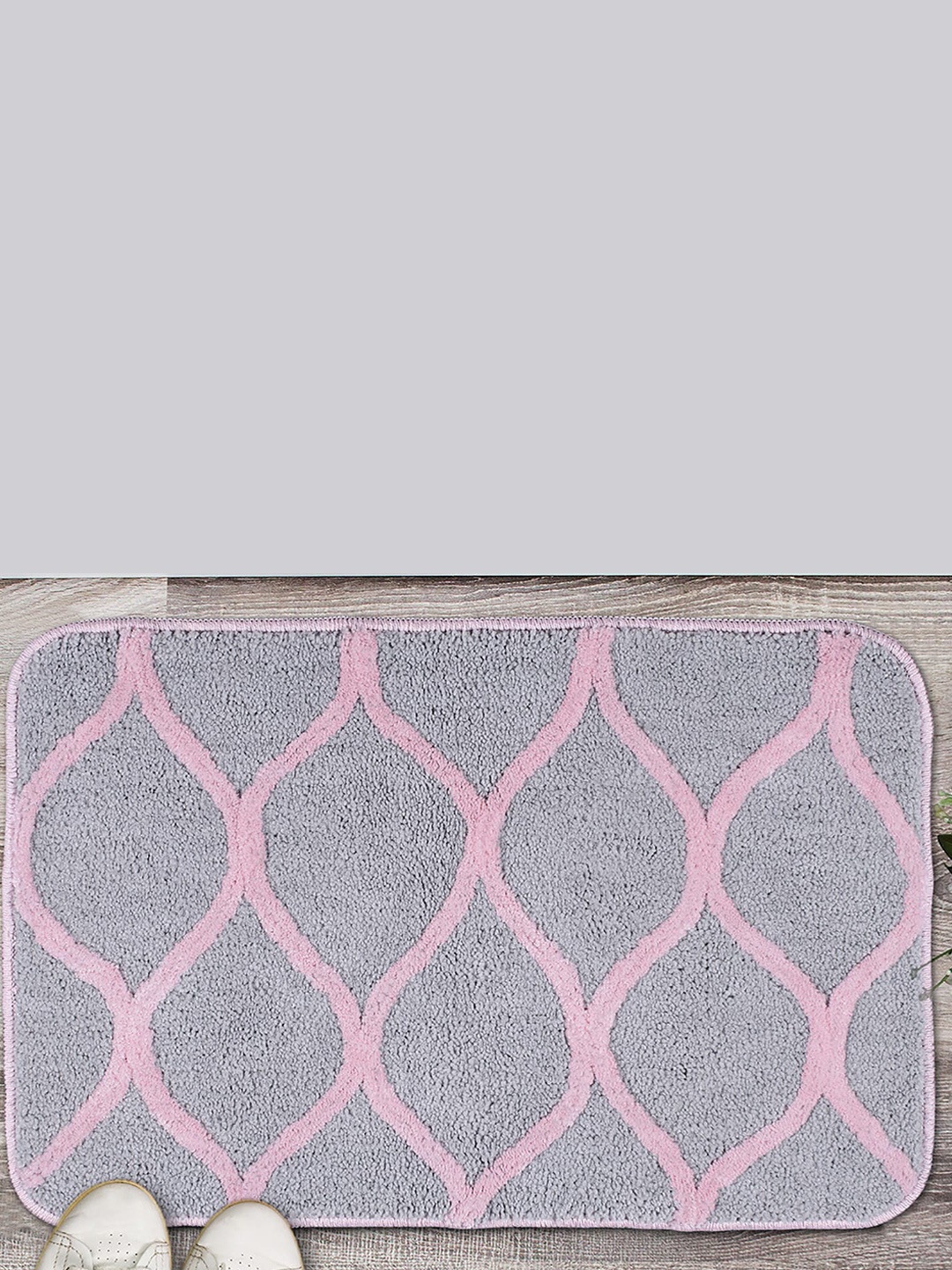 

Saral Home Grey & Pink Anti-Skid Doormats