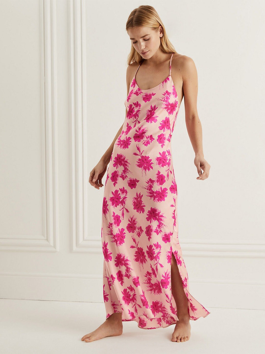 

Marks & Spencer Floral Printed Nightdress, Pink