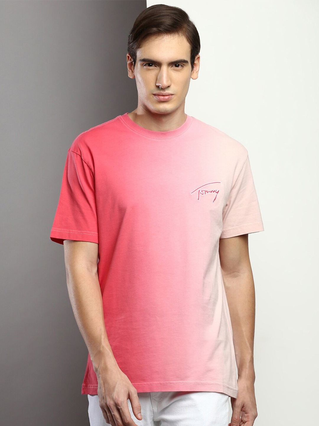 

Tommy Hilfiger Ombre Pure Cotton T-shirt, Pink