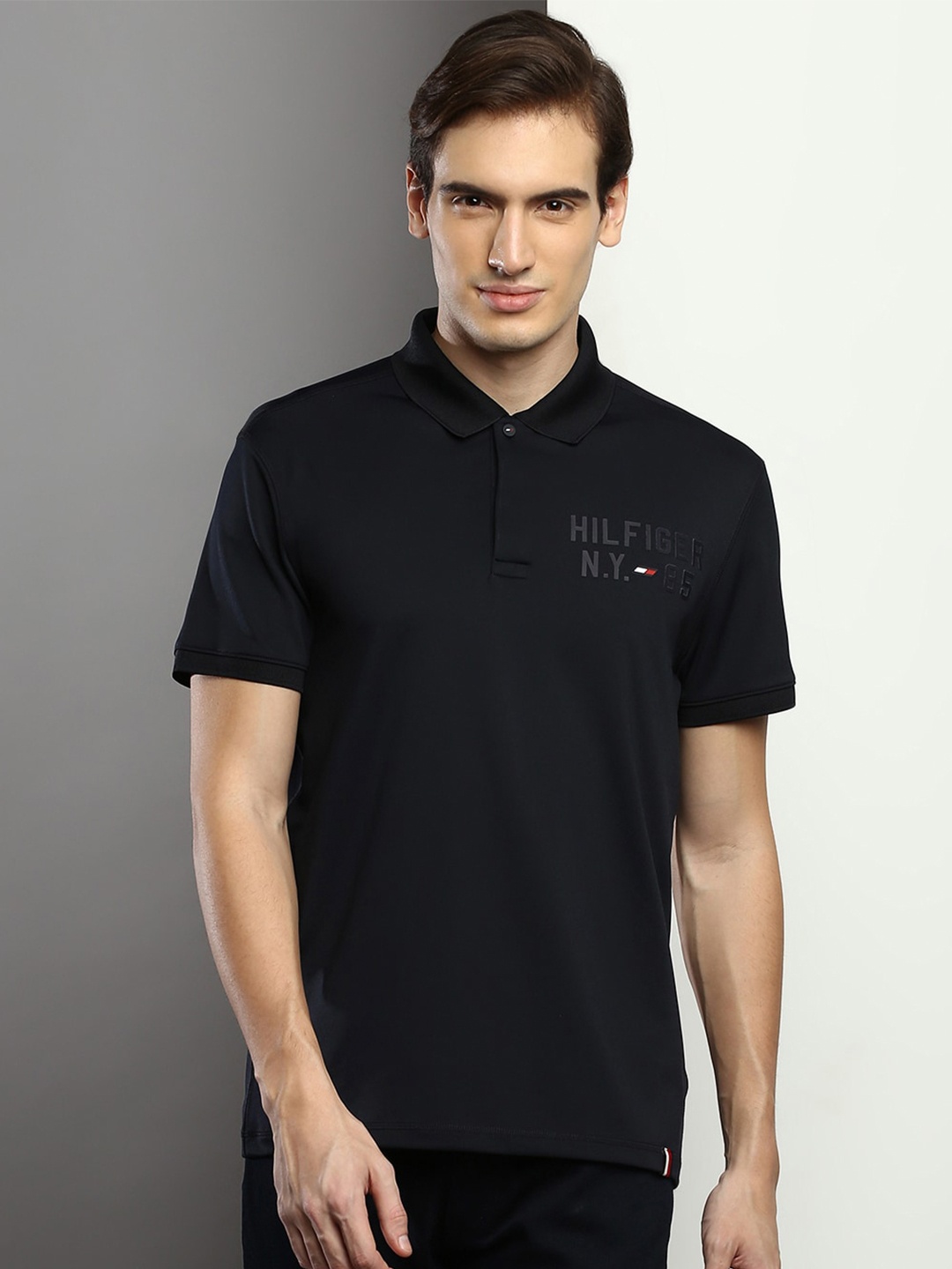 

Tommy Hilfiger Polo Collar Slim Fit T-shirt, Black