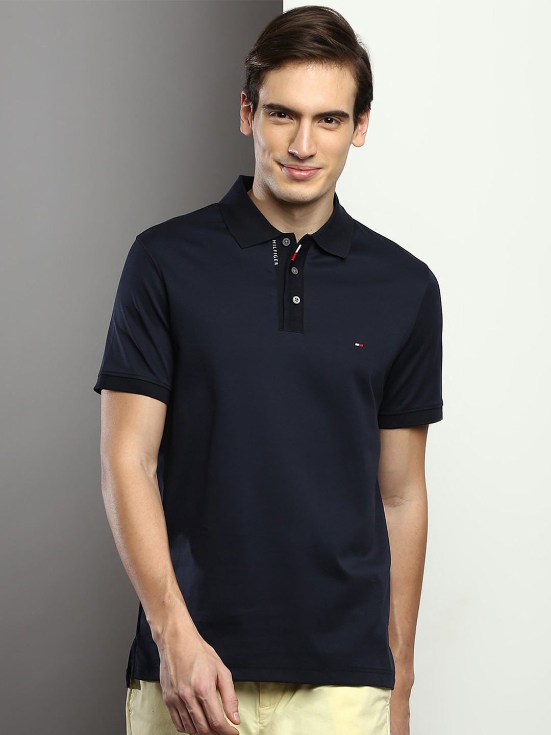 

Tommy Hilfiger Short Sleeves Polo Collar T-shirt, Navy blue