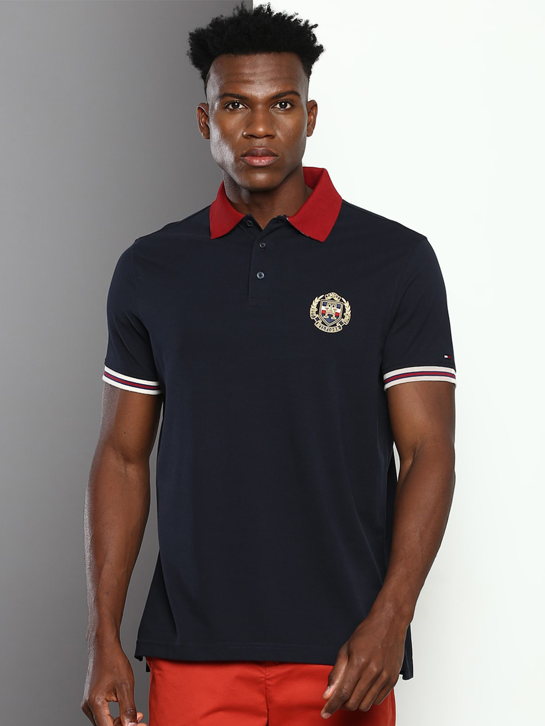 

Tommy Hilfiger Polo Collar Organic Cotton T-shirt, Navy blue