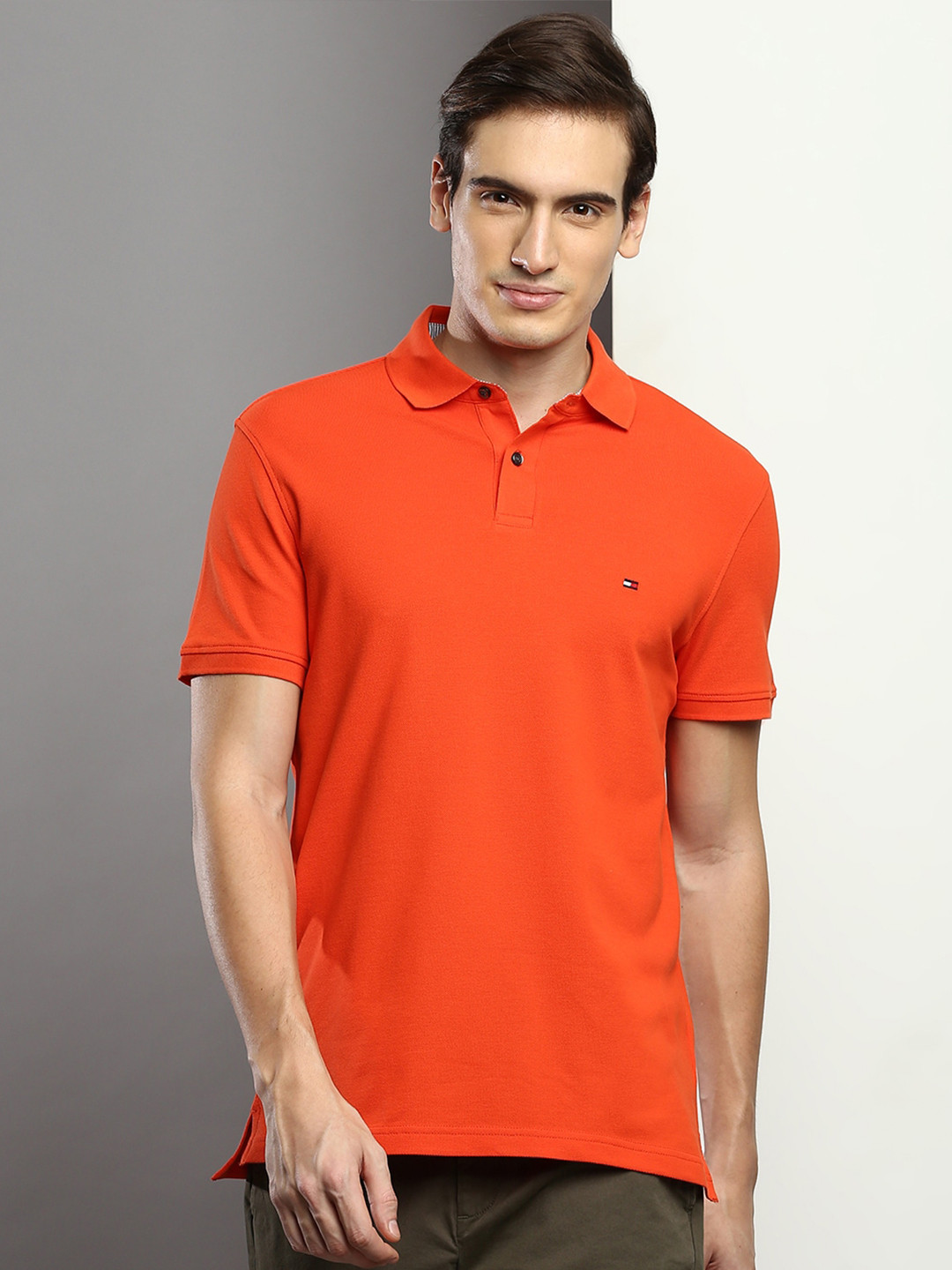 

Tommy Hilfiger Polo Collar Short Sleeves T-shirt, Orange