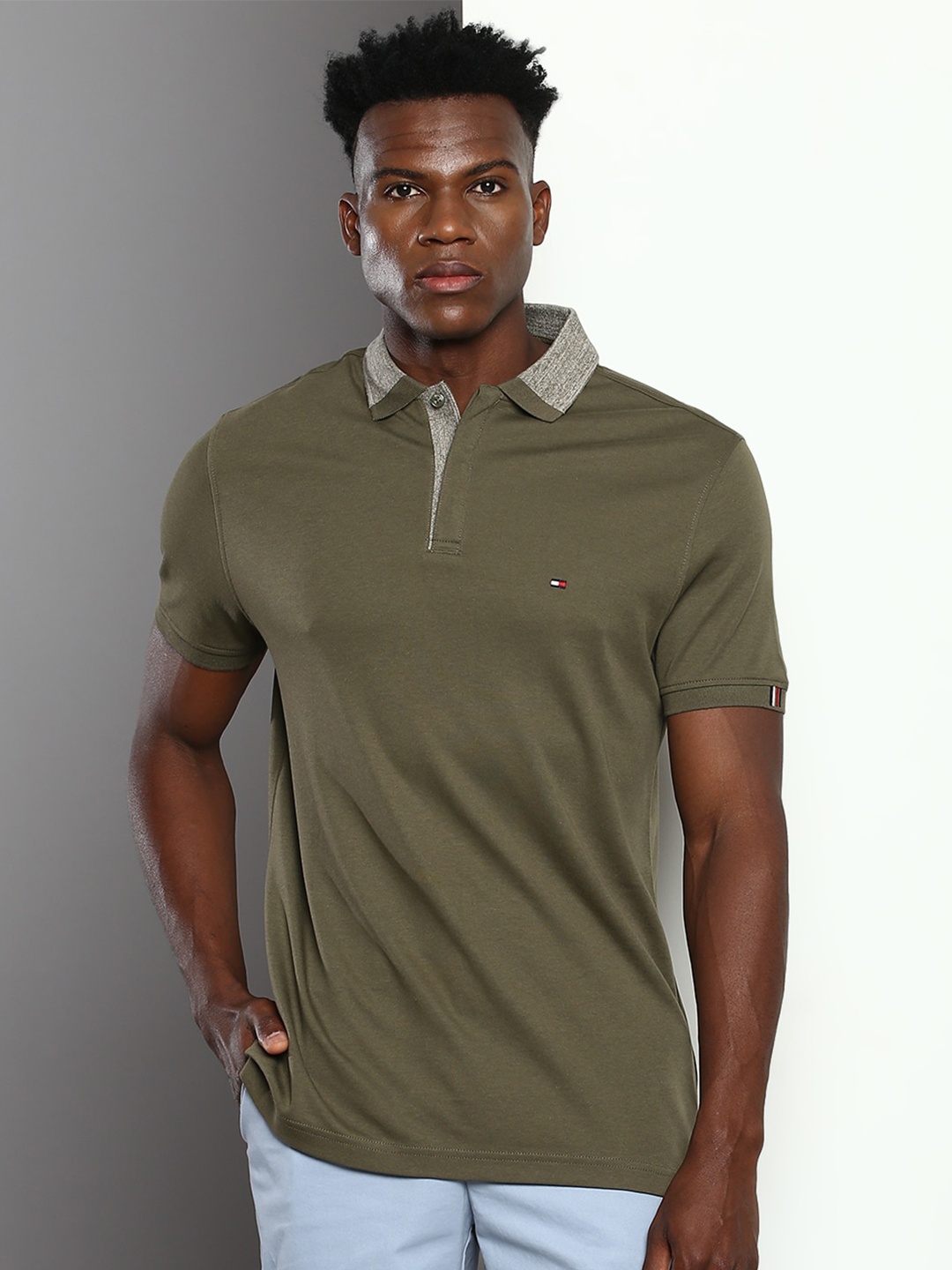 

Tommy Hilfiger Polo Collar Regular Fit T-shirt, Olive