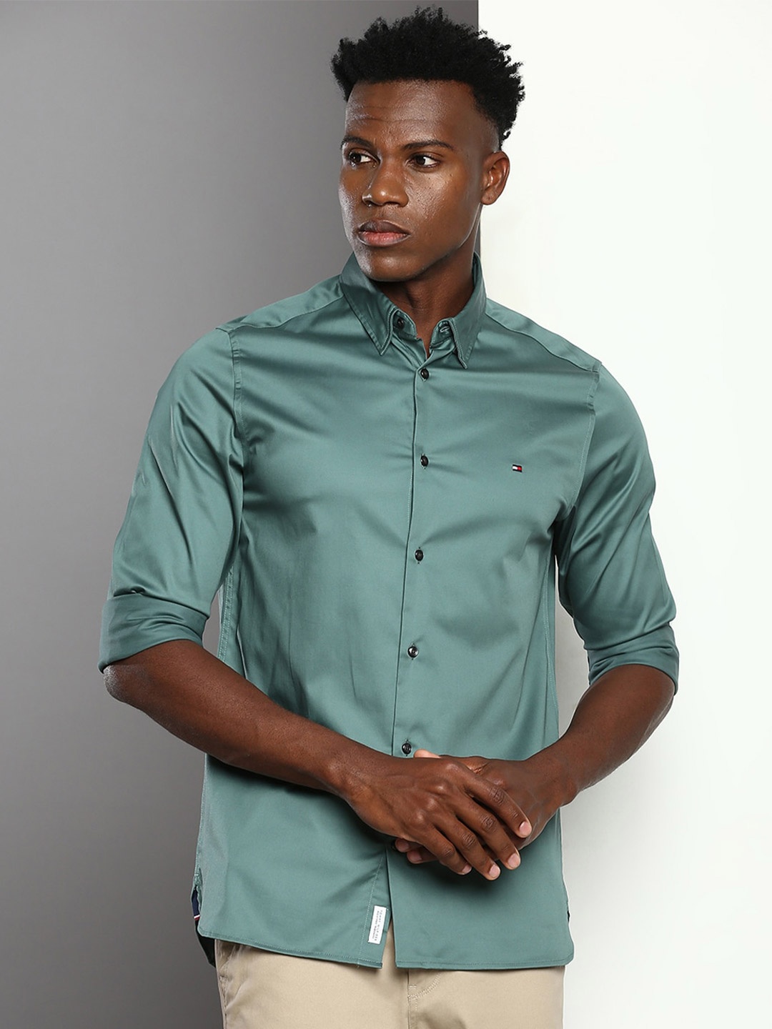 

Tommy Hilfiger Slim Fit Casual Shirt, Green