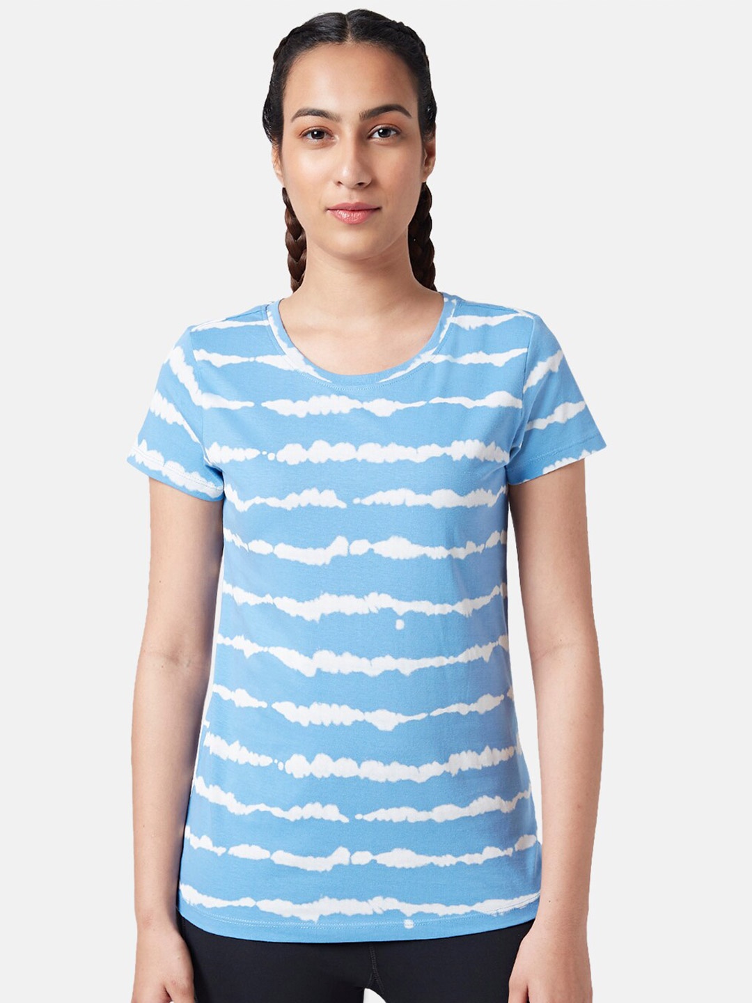 

Ajile by Pantaloons Abstact Printed Cotton Sports T-shirt, Blue