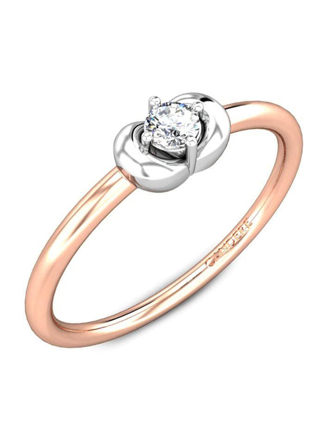 

CANDERE A KALYAN JEWELLERS COMPANY 14KT Rose-Gold Diamond Finger Ring-1.07 g