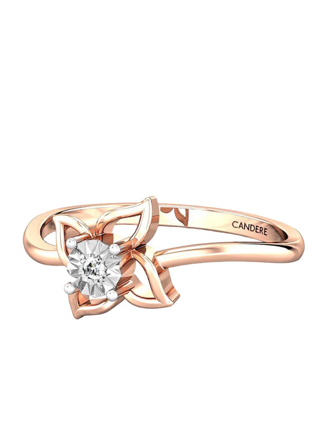 

CANDERE A KALYAN JEWELLERS COMPANY 18KT Rose Gold Diamond Finger Ring - 1.43g