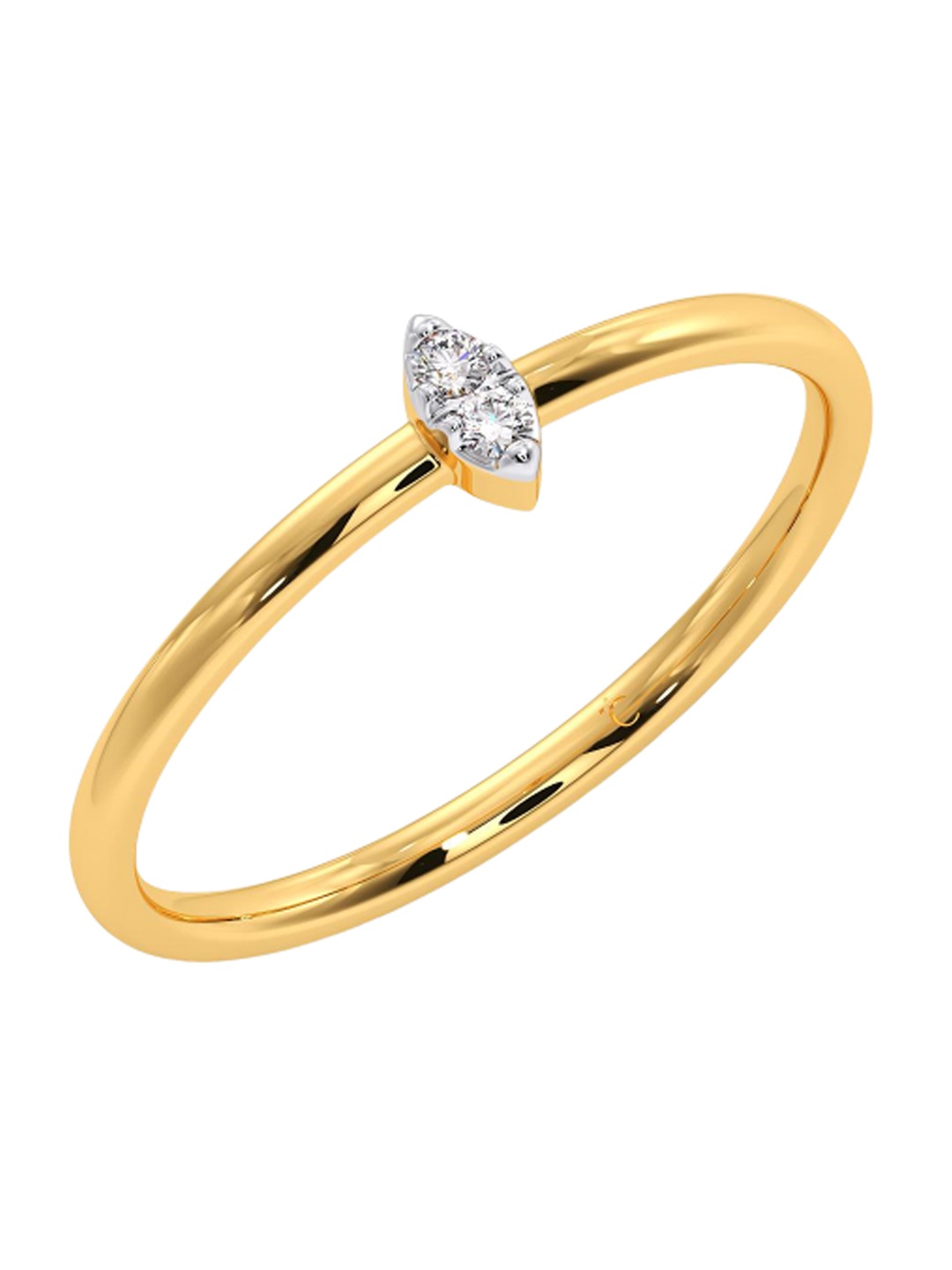 

CANDERE A KALYAN JEWELLERS COMPANY Diamond-Studded 18KT Gold Ring - 1.06g