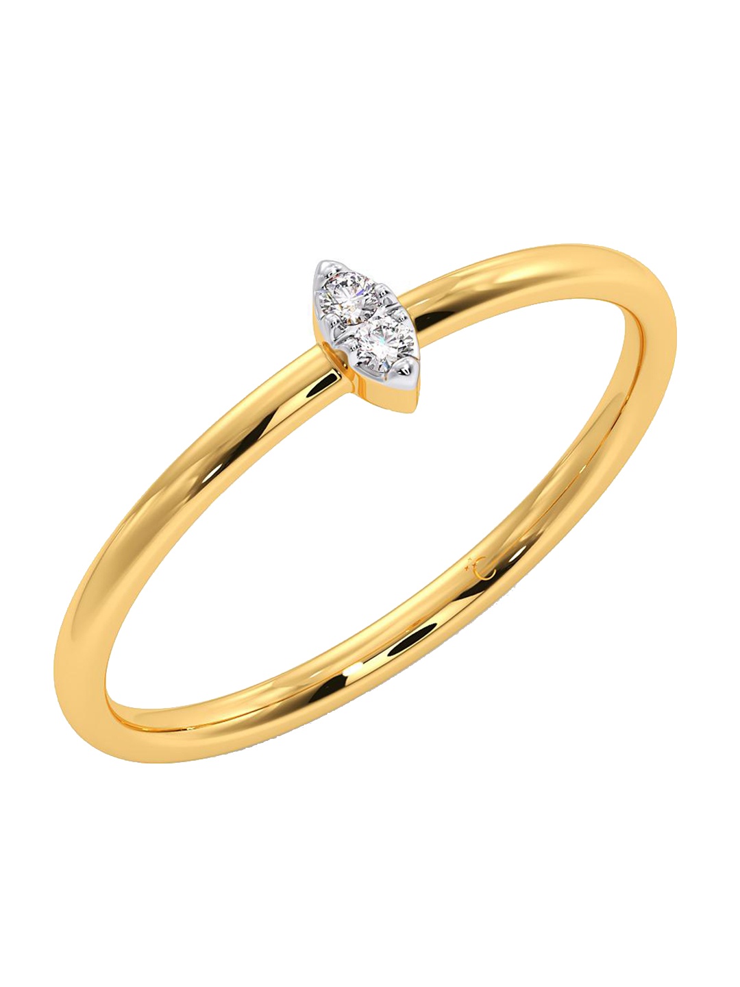 

CANDERE A KALYAN JEWELLERS COMPANY 18KT Gold Diamond Finger Ring - 1.09 g, Yellow