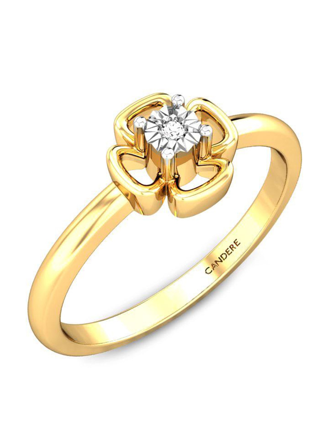 

CANDERE A KALYAN JEWELLERS COMPANY 14KT Gold Diamond Finger Ring 2.04 g, Yellow