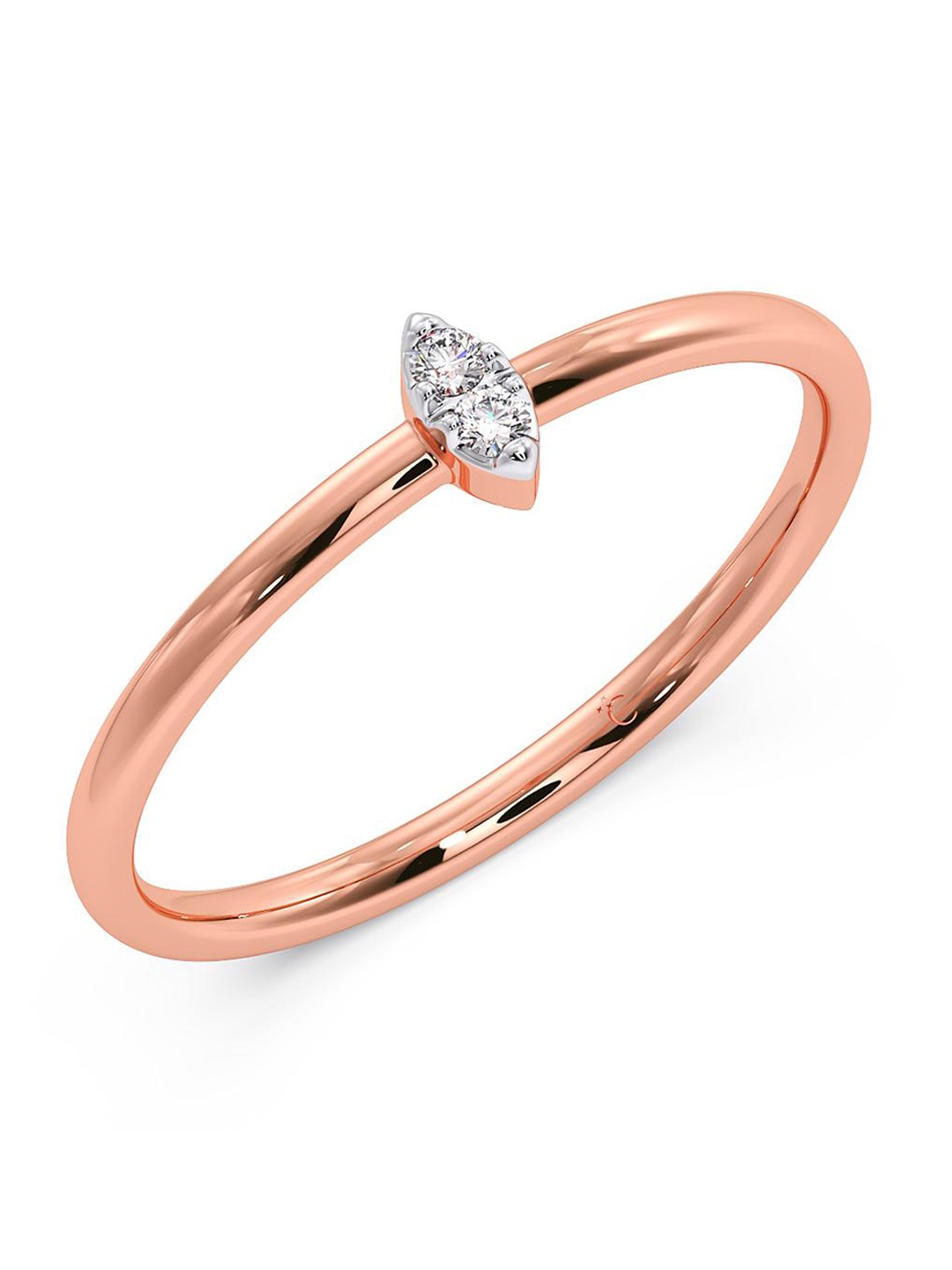 

CANDERE A KALYAN JEWELLERS COMPANY 18KT BIS Hallmark Rose Gold Diamond Ring 1.13 g