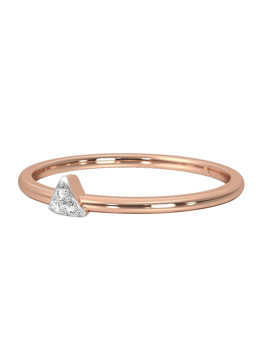 

CANDERE A KALYAN JEWELLERS COMPANY 18KT Rose Gold Diamond Finger Ring - 1.2g