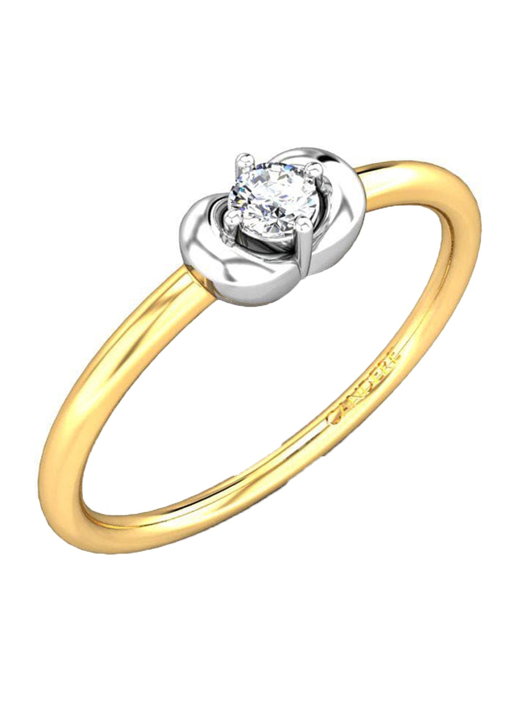 

CANDERE A KALYAN JEWELLERS COMPANY Diamond-Studded 14KT Gold Ring