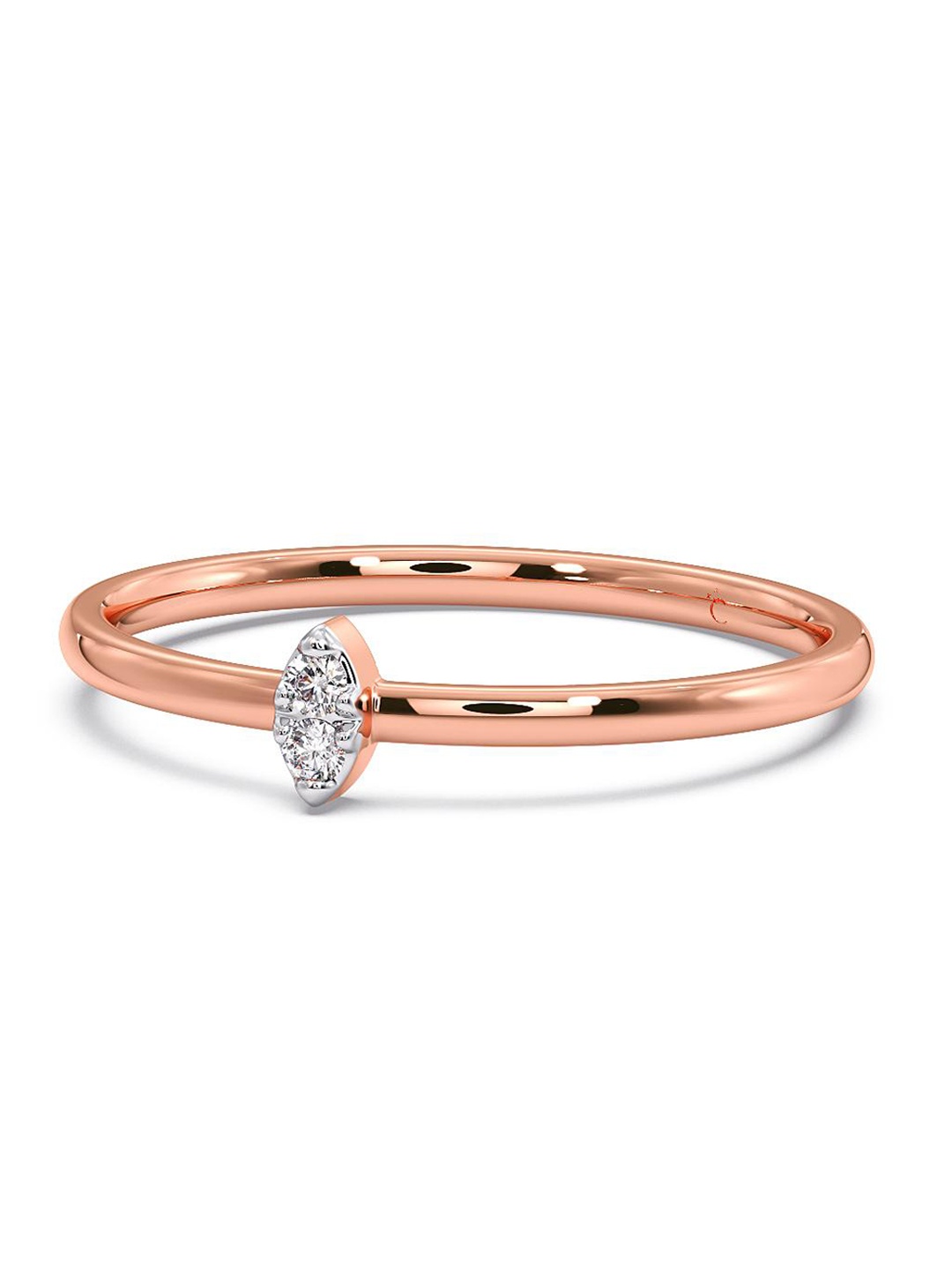 

CANDERE A KALYAN JEWELLERS COMPANY Diamond-Studded 14KT Rose Gold Ring - 0.85 g