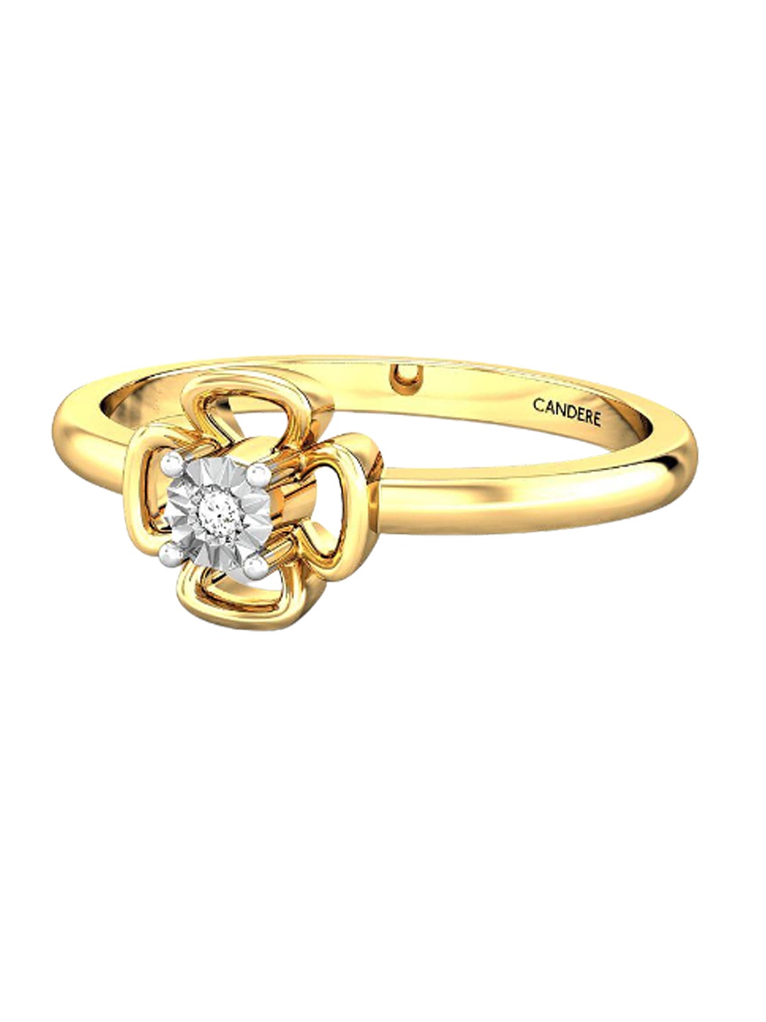 

CANDERE A KALYAN JEWELLERS COMPANY 18KT Gold Diamond Finger Ring-2.65 g, Yellow