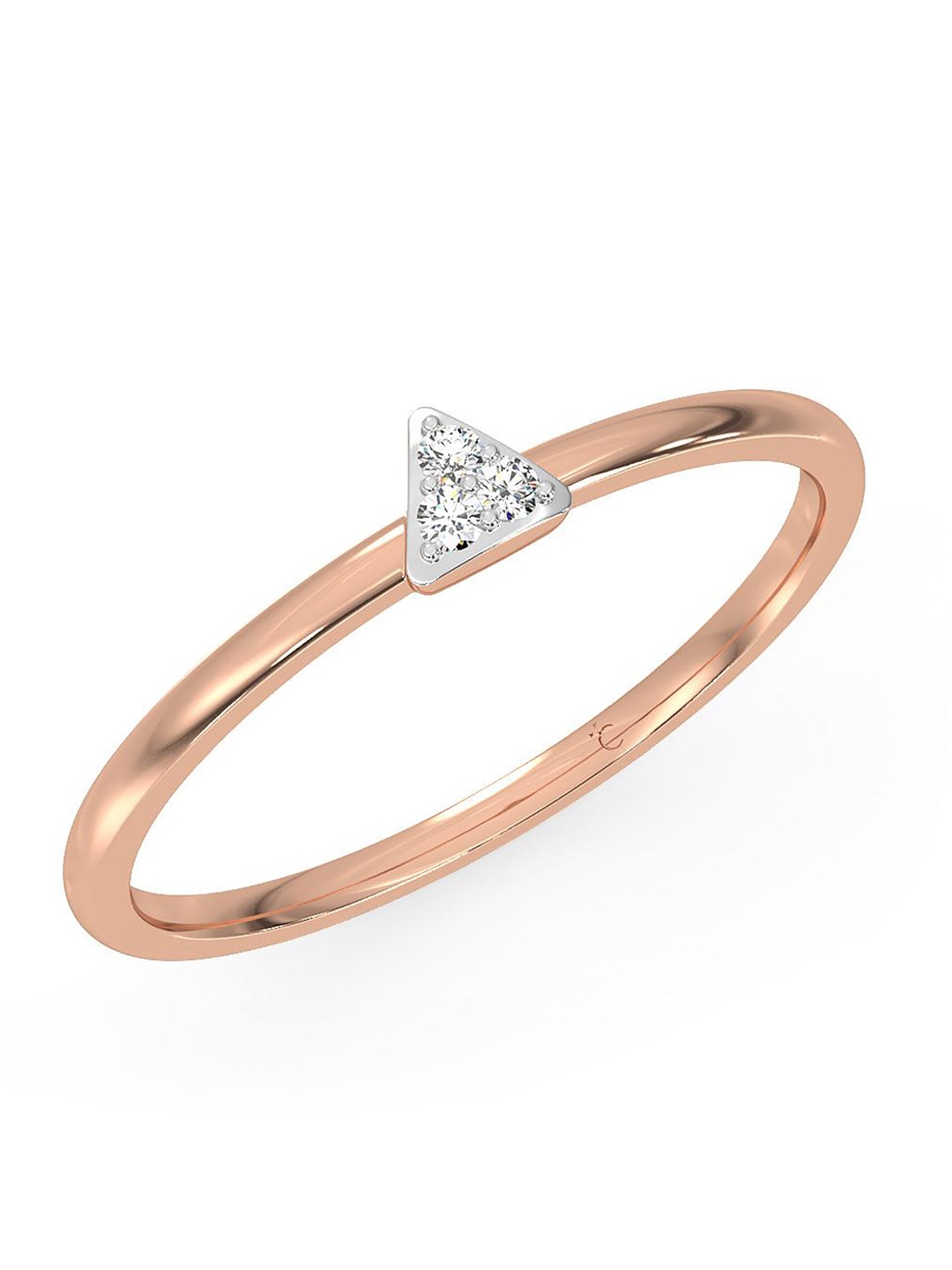 

CANDERE A KALYAN JEWELLERS COMPANY 18KT Rose Gold Diamond Finger Ring 1.27 g