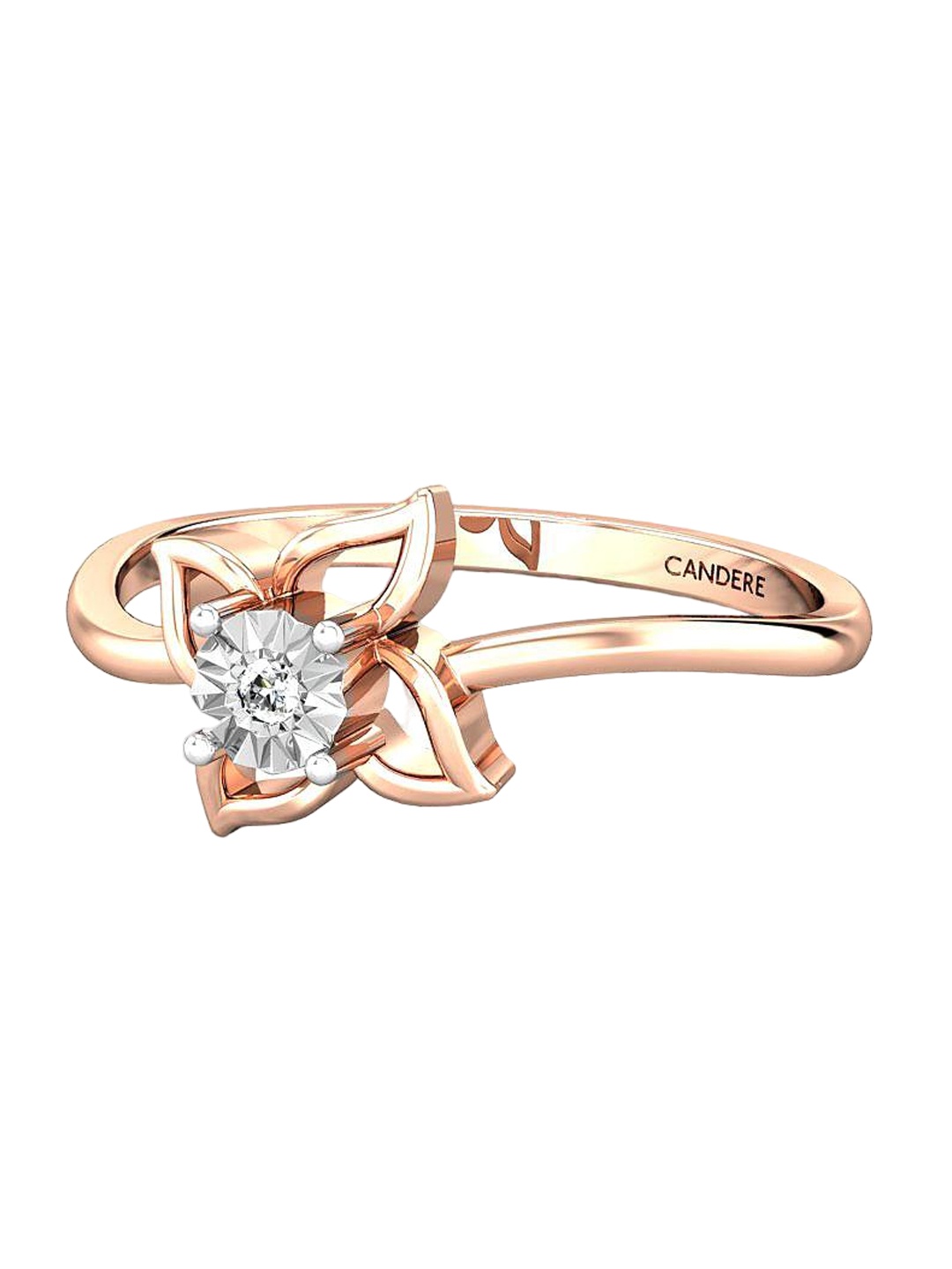 

CANDERE A KALYAN JEWELLERS COMPANY 14KT Rose-Gold Diamond Finger Ring
