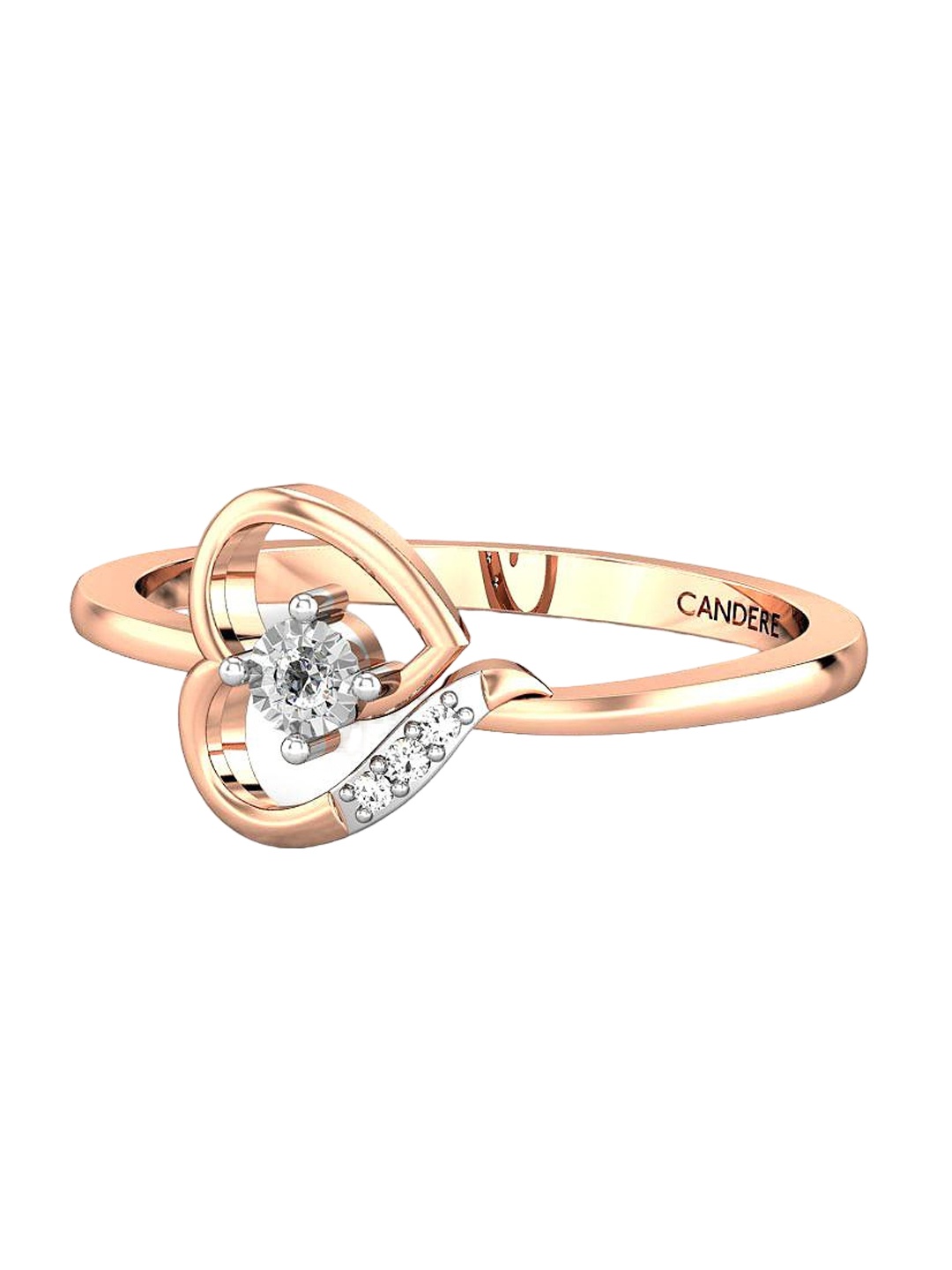

CANDERE A KALYAN JEWELLERS COMPANY 18KT Rose Gold Diamond Finger Ring