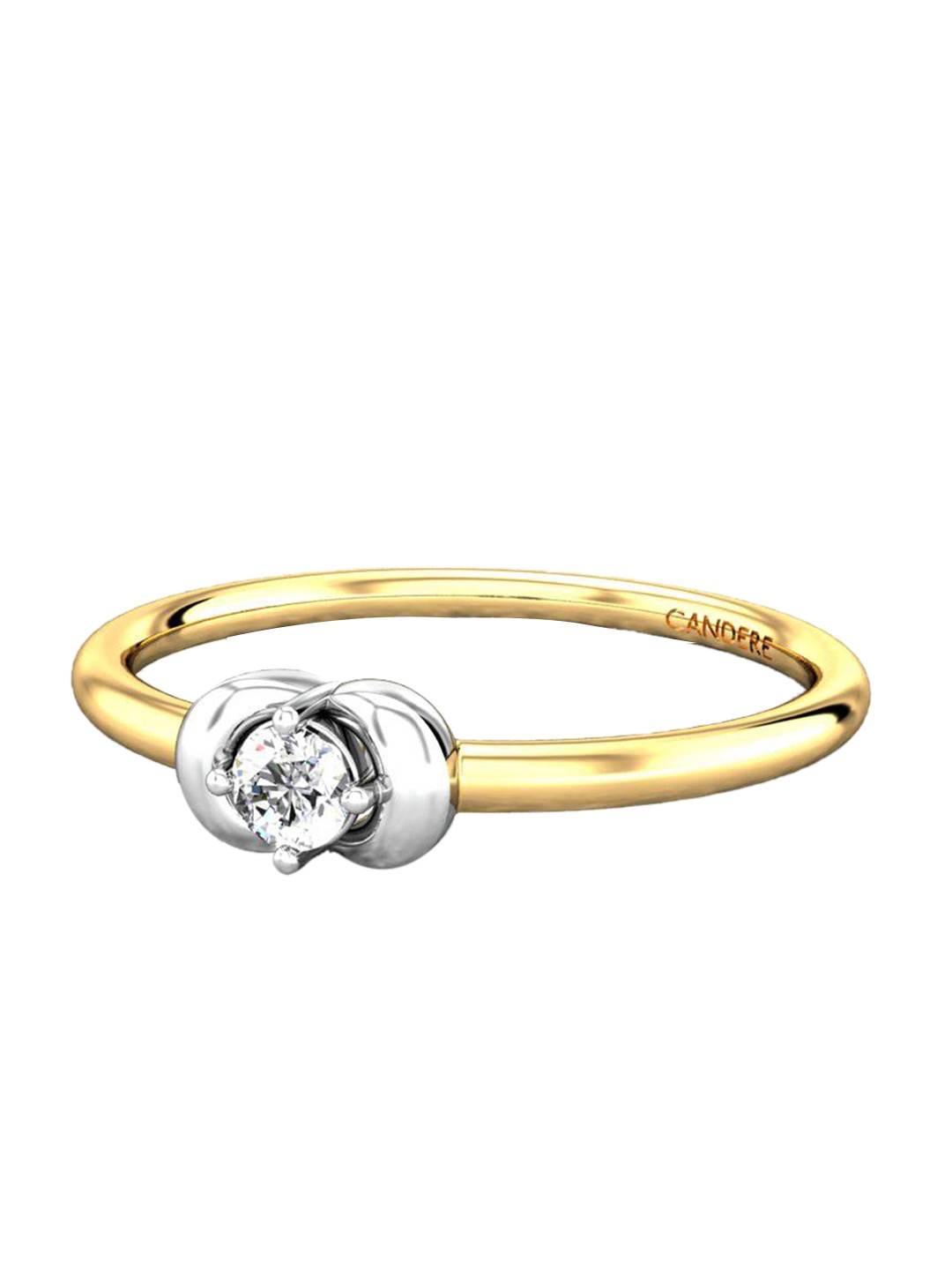 

CANDERE A KALYAN JEWELLERS COMPANY 18KT BIS Hallmark Gold Diamond Ring-1.37 g, Yellow